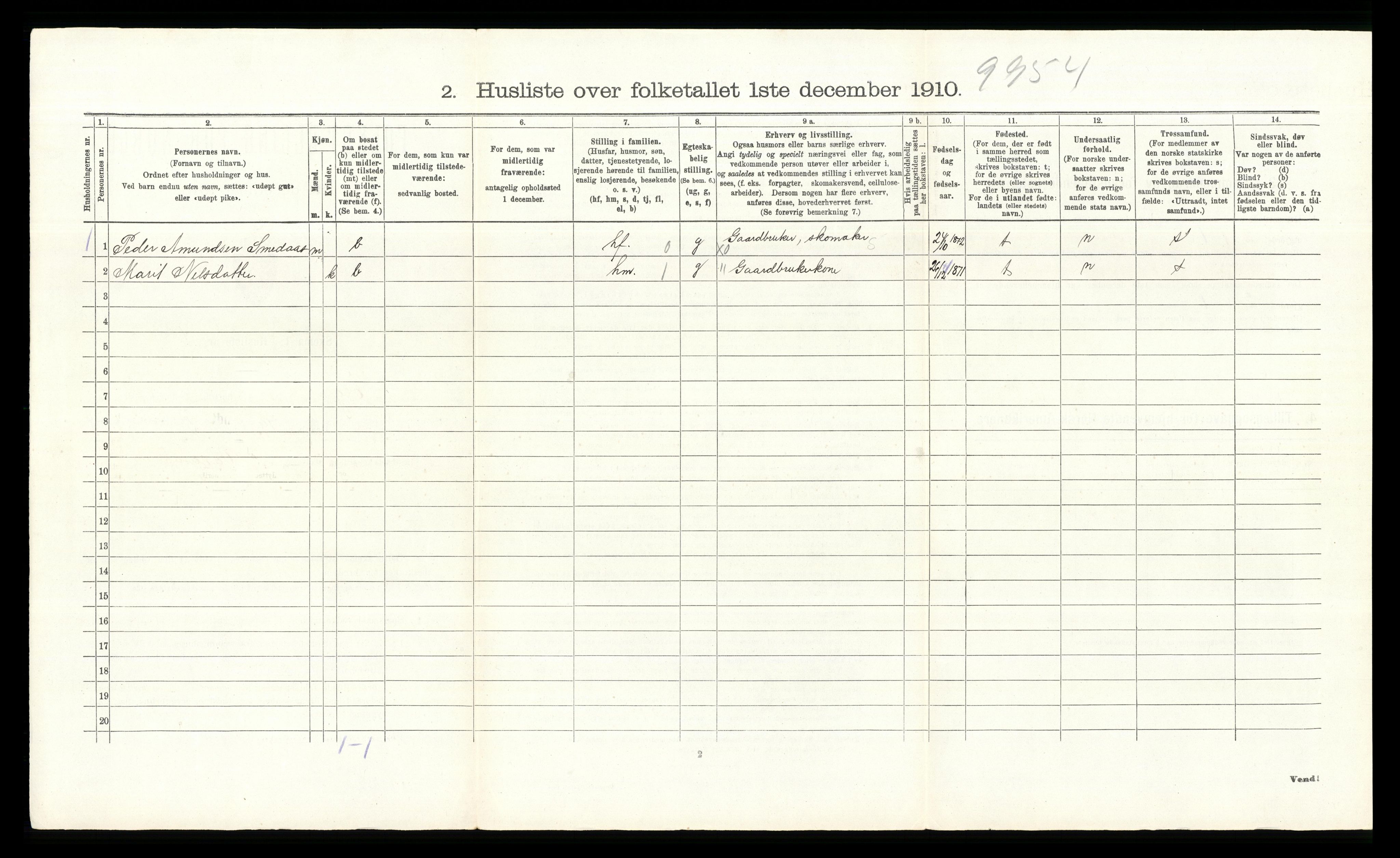 RA, 1910 census for Tolga, 1910, p. 141