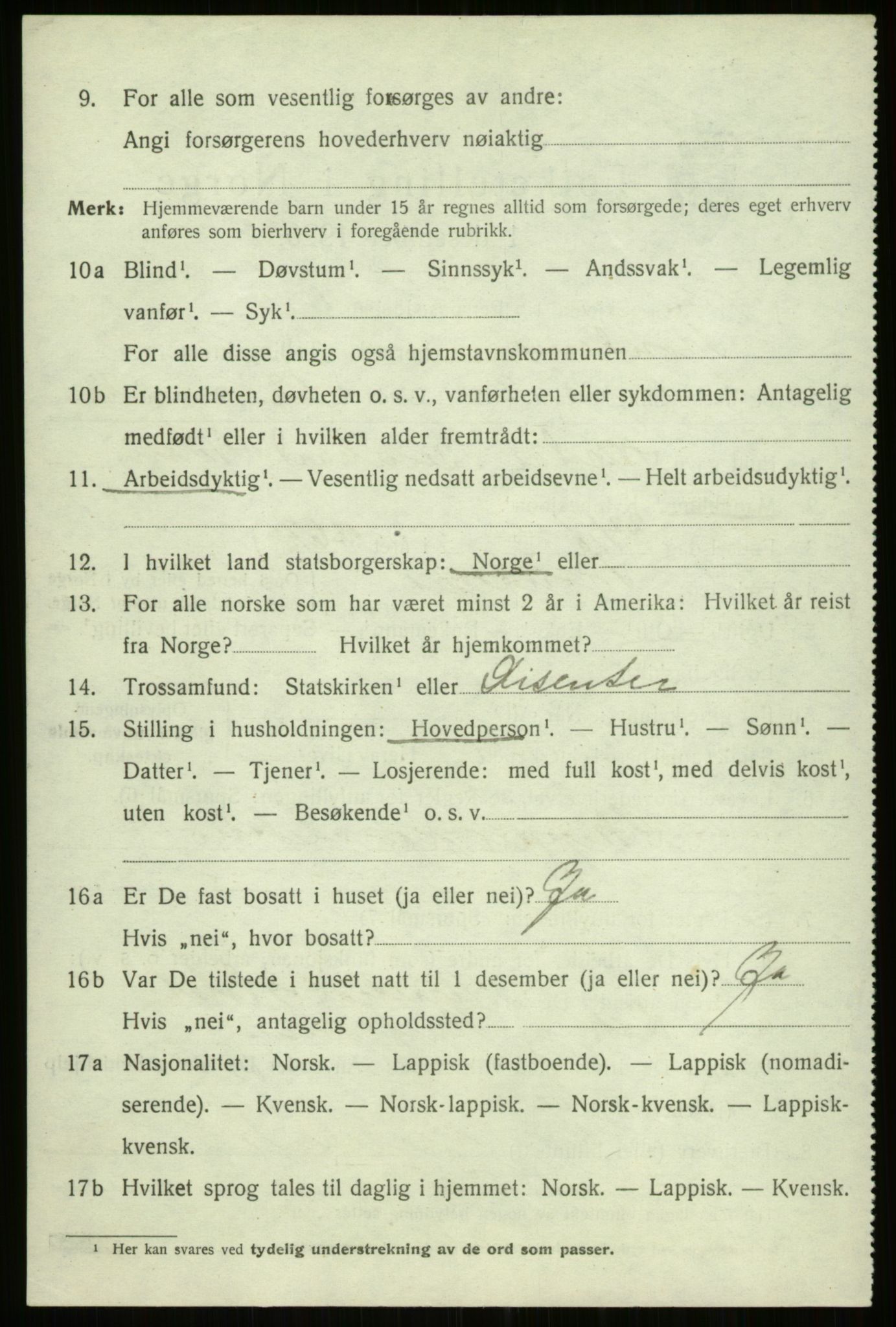 SATØ, 1920 census for Trondenes, 1920, p. 17195