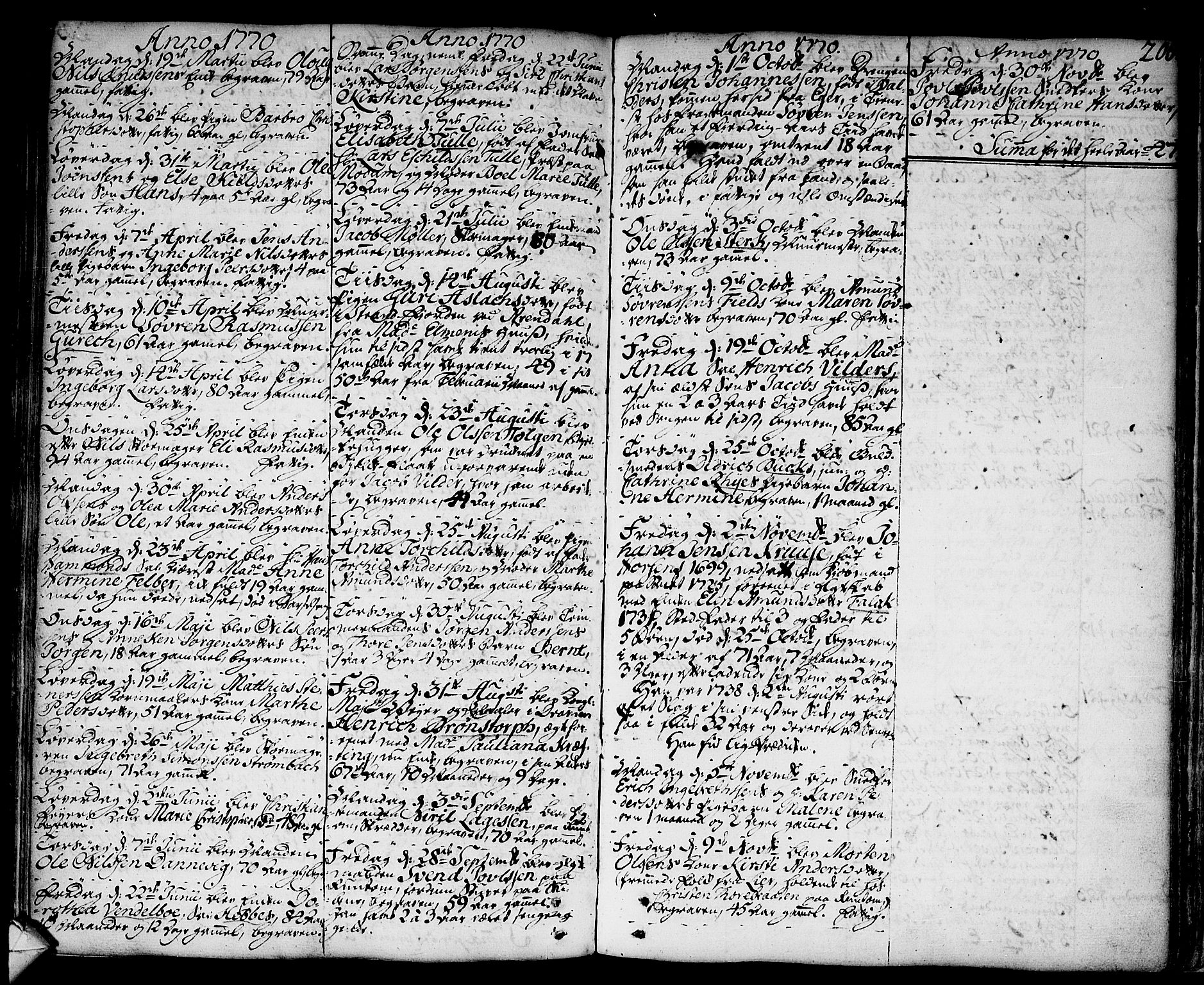 Strømsø kirkebøker, AV/SAKO-A-246/F/Fa/L0009: Parish register (official) no. I 9, 1752-1791, p. 206