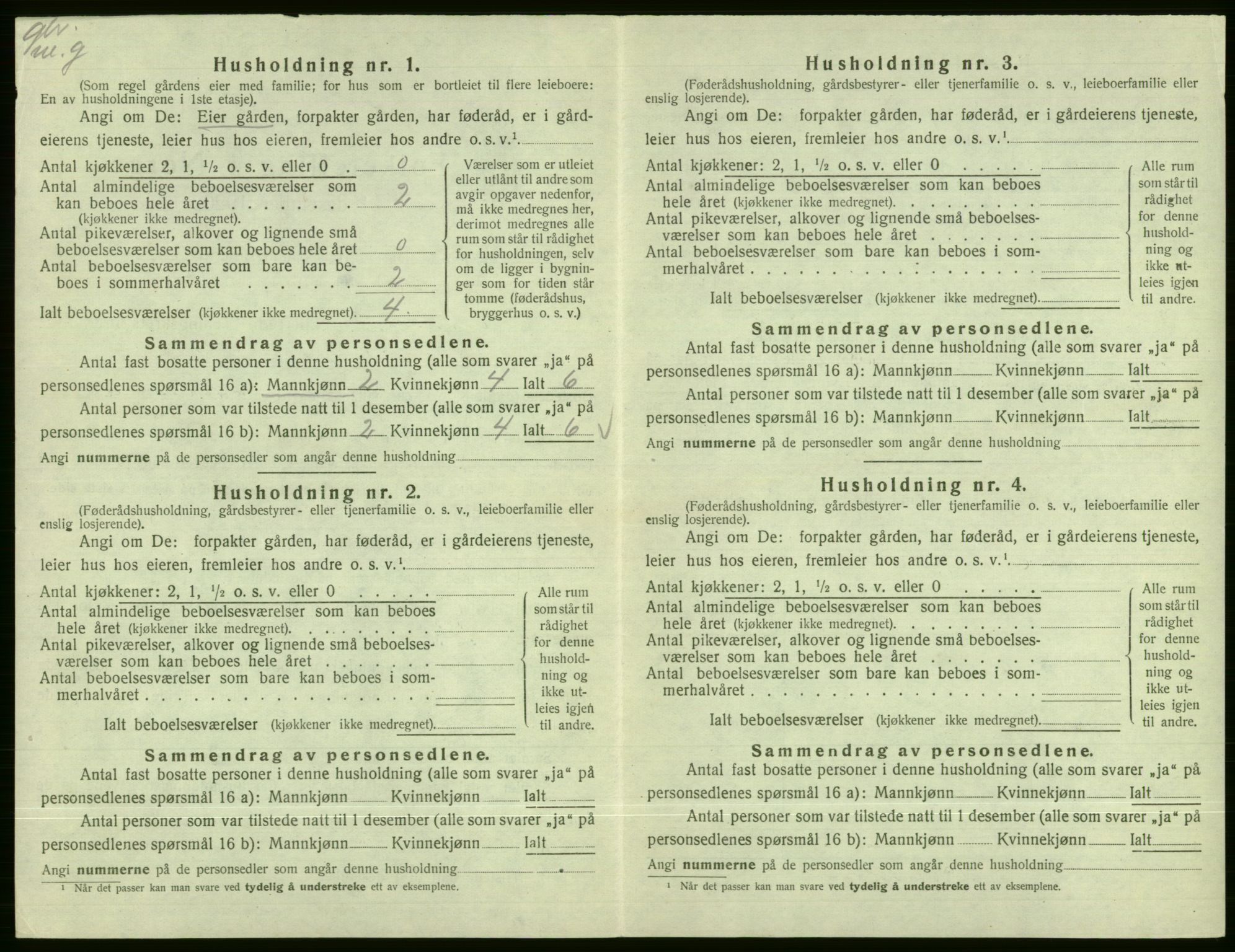 SAB, 1920 census for Vossestrand, 1920, p. 551