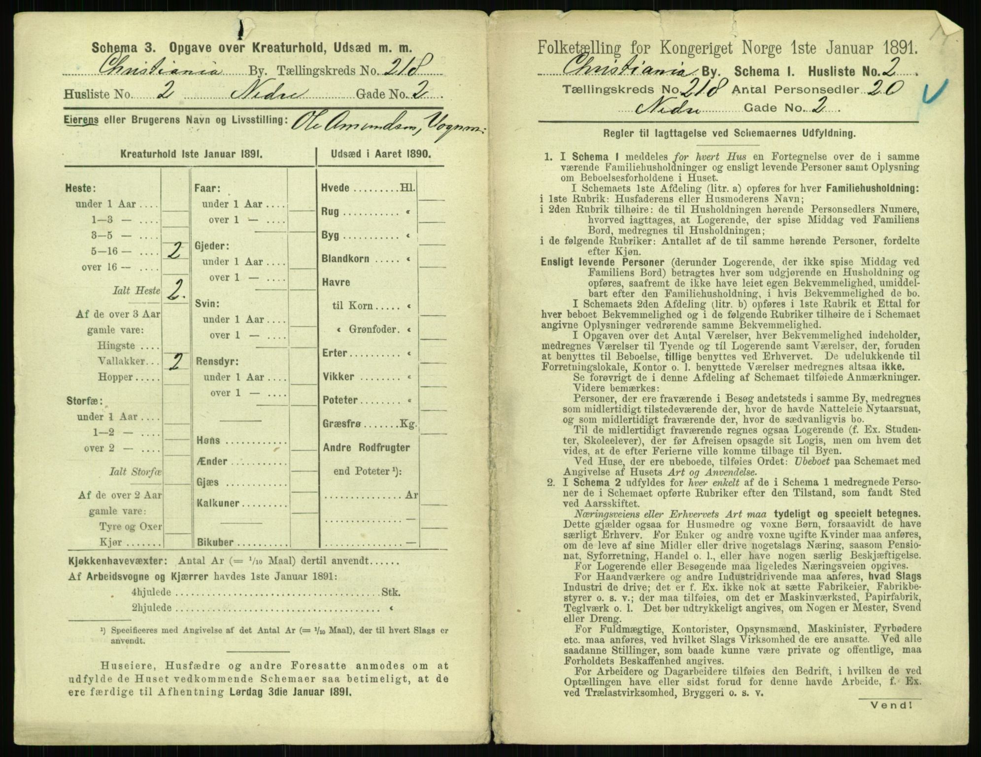 RA, 1891 census for 0301 Kristiania, 1891, p. 129115