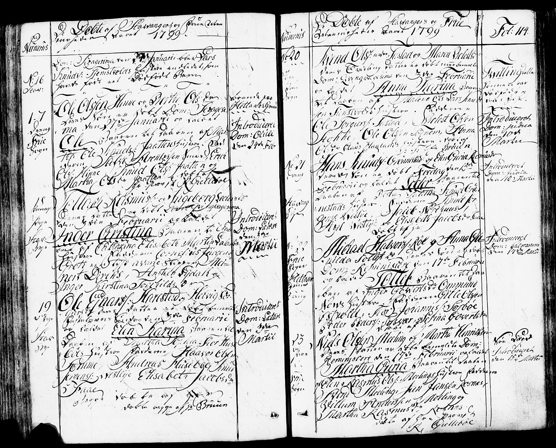 Domkirken sokneprestkontor, SAST/A-101812/001/30/30BB/L0007: Parish register (copy) no. B 7, 1791-1813, p. 114