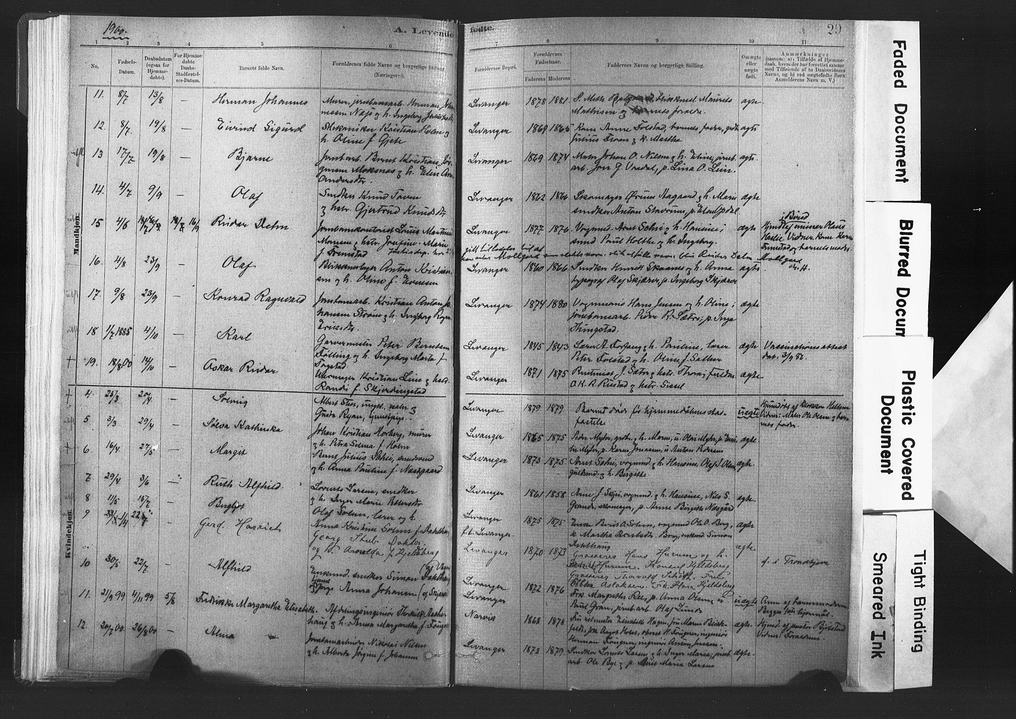 Ministerialprotokoller, klokkerbøker og fødselsregistre - Nord-Trøndelag, SAT/A-1458/720/L0189: Parish register (official) no. 720A05, 1880-1911, p. 29