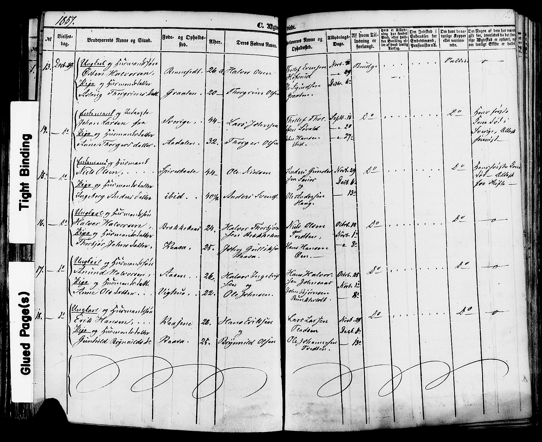 Sauherad kirkebøker, AV/SAKO-A-298/F/Fa/L0007: Parish register (official) no. I 7, 1851-1873, p. 155