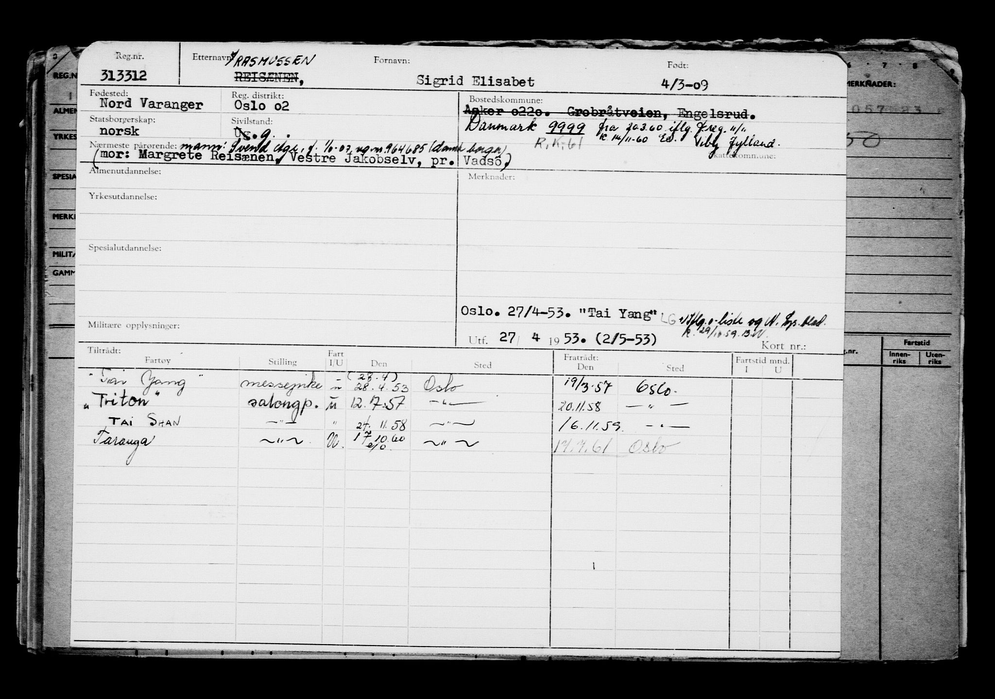 Direktoratet for sjømenn, AV/RA-S-3545/G/Gb/L0082: Hovedkort, 1909, p. 81