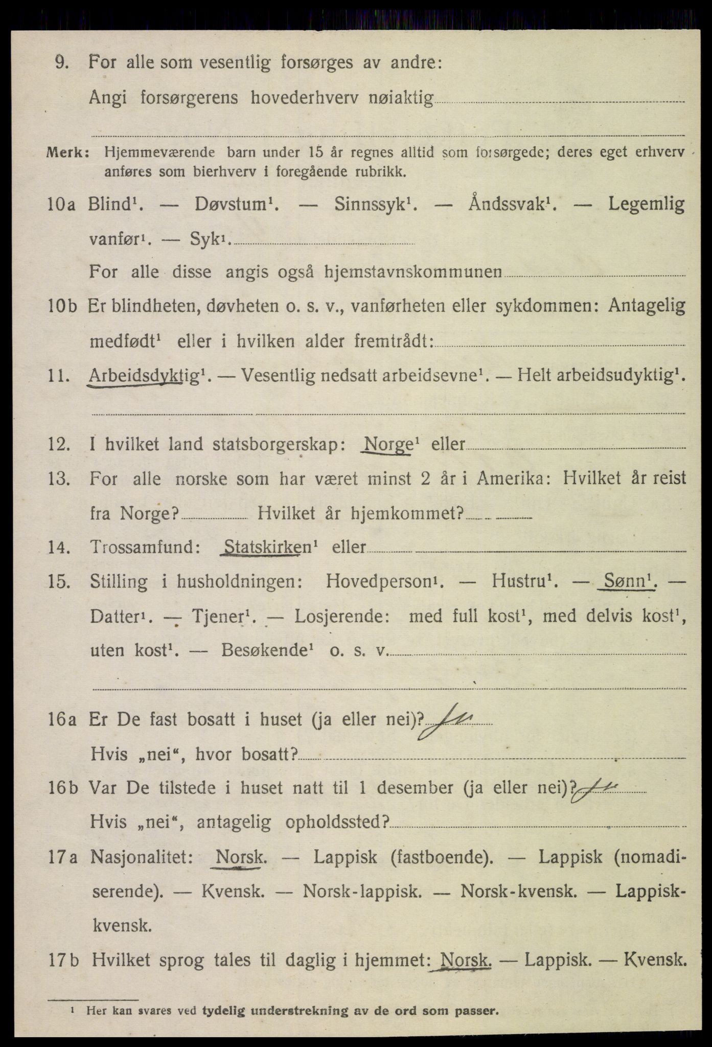 SAT, 1920 census for Otterøy, 1920, p. 1114
