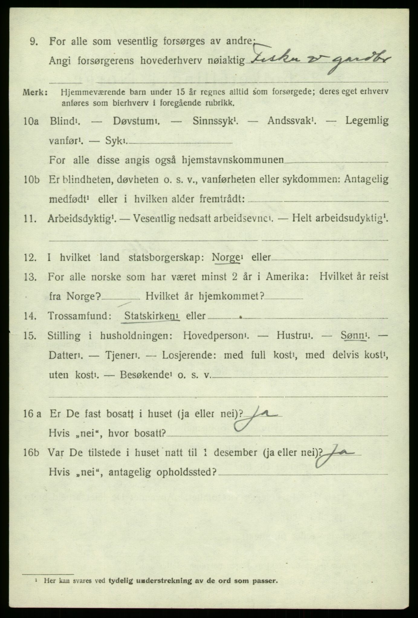 SAB, 1920 census for Fjell, 1920, p. 2683