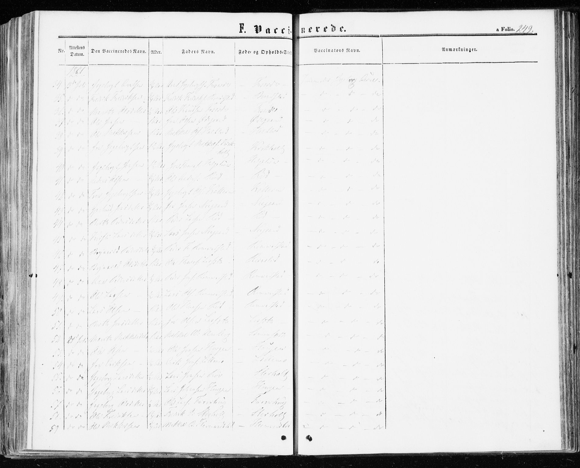 Ministerialprotokoller, klokkerbøker og fødselsregistre - Møre og Romsdal, AV/SAT-A-1454/598/L1067: Parish register (official) no. 598A01, 1858-1871, p. 249