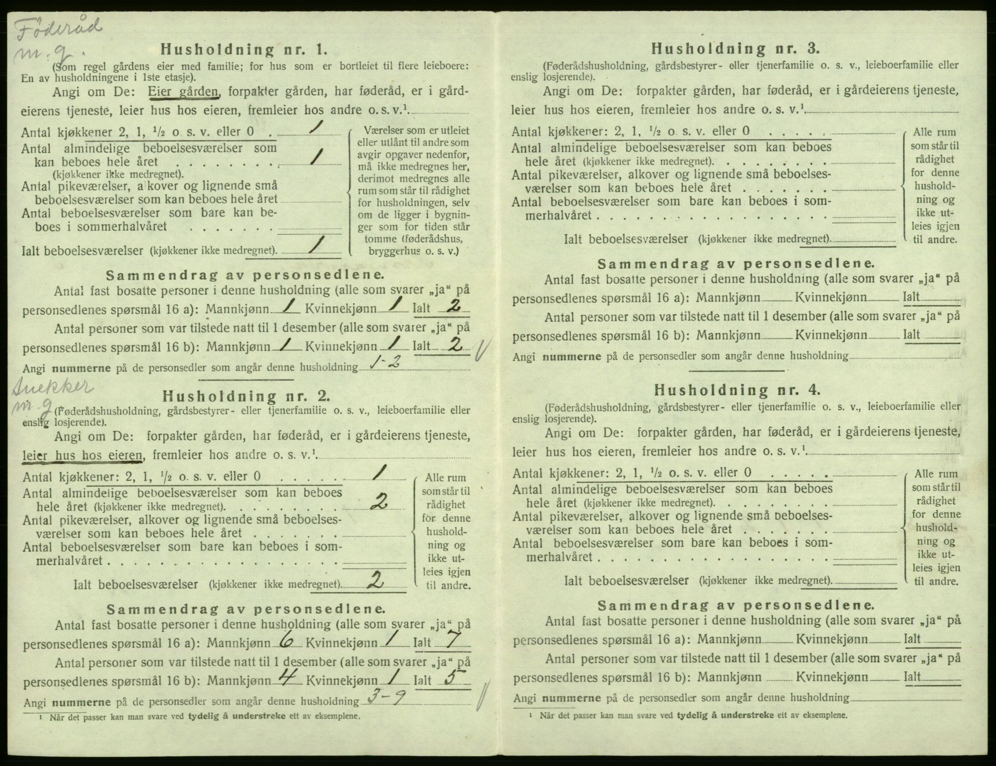 SAB, 1920 census for Kinsarvik, 1920, p. 232