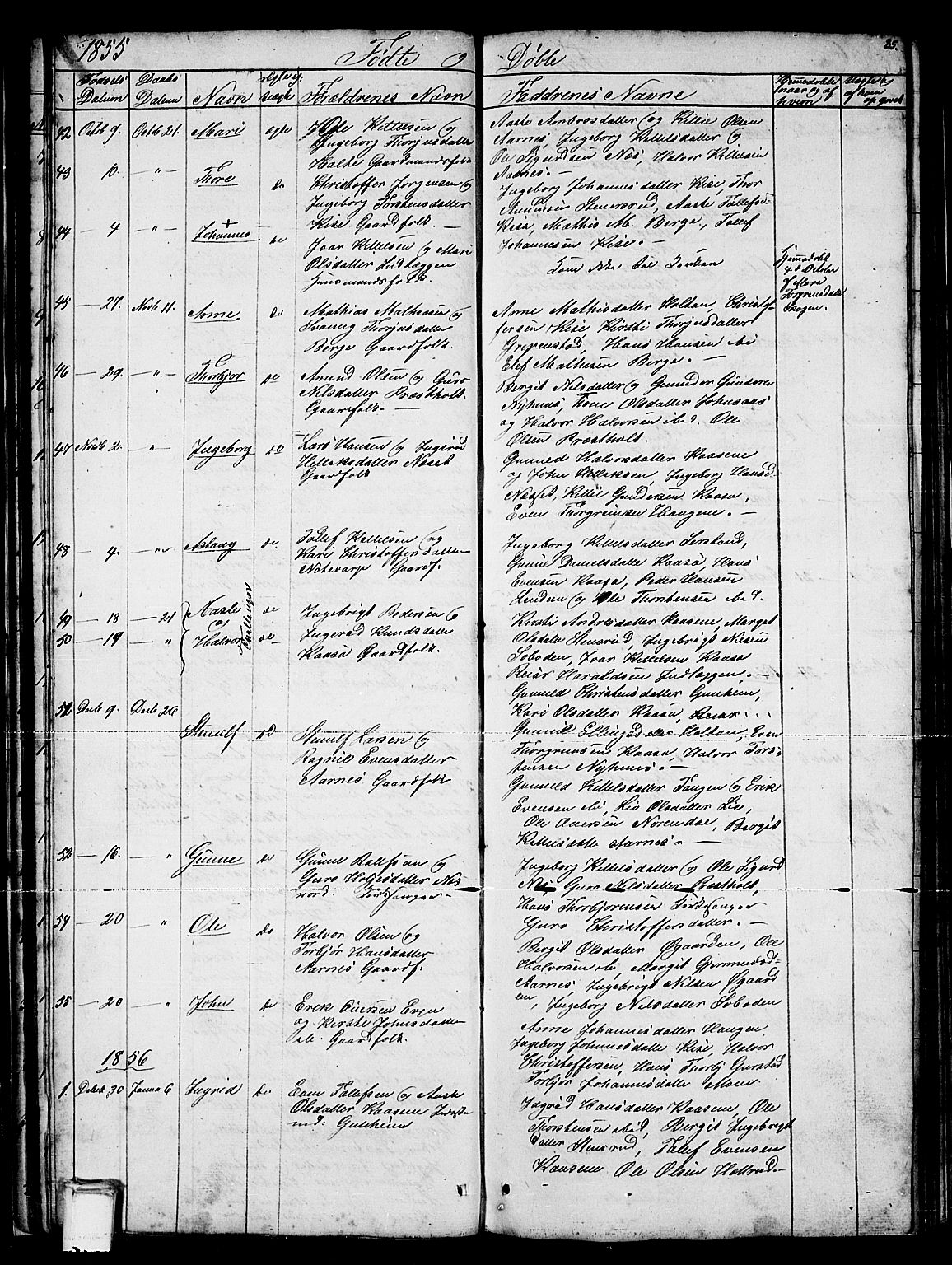 Sauherad kirkebøker, SAKO/A-298/G/Gb/L0001: Parish register (copy) no. II 1, 1845-1865, p. 35