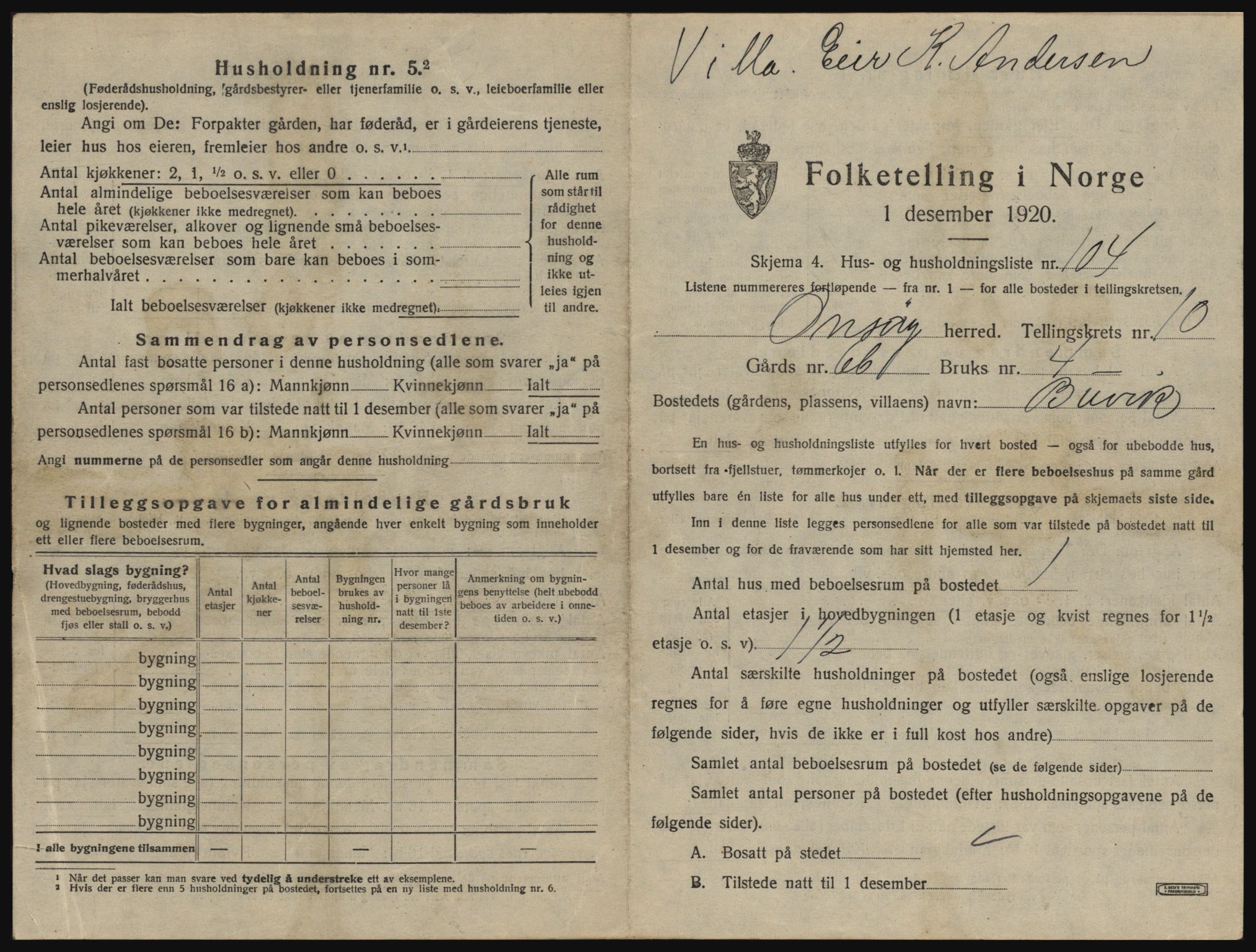 SAO, 1920 census for Onsøy, 1920, p. 1982