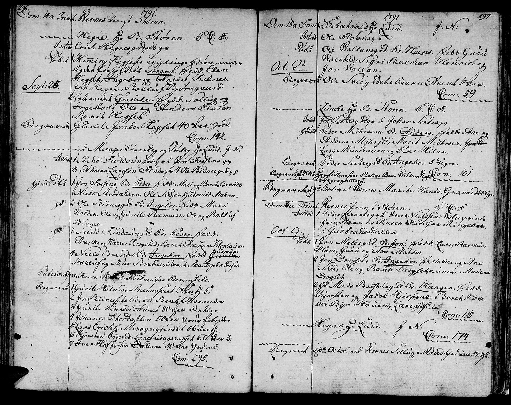 Ministerialprotokoller, klokkerbøker og fødselsregistre - Nord-Trøndelag, AV/SAT-A-1458/709/L0059: Parish register (official) no. 709A06, 1781-1797, p. 296-297