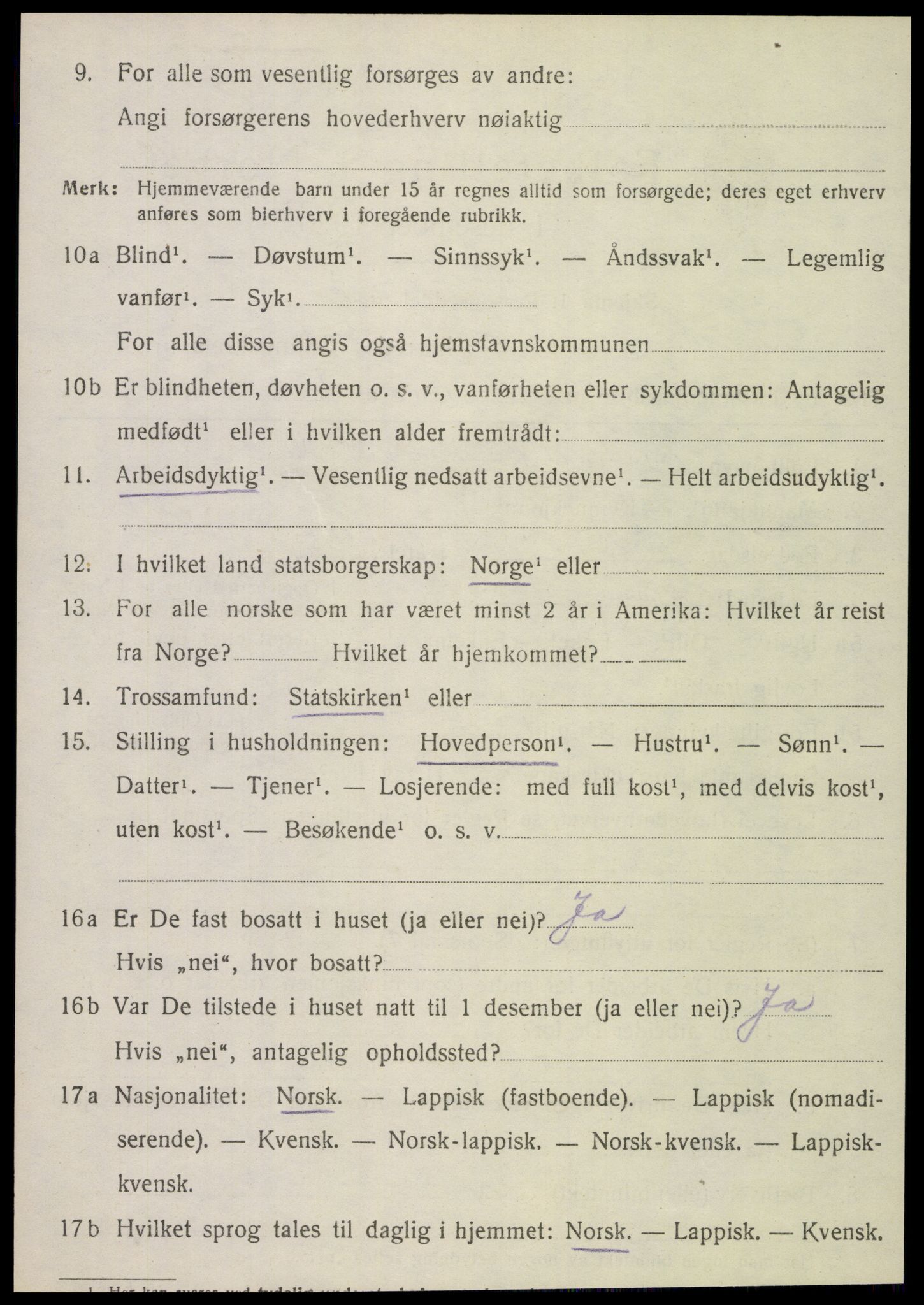 SAT, 1920 census for Hemnes, 1920, p. 8493