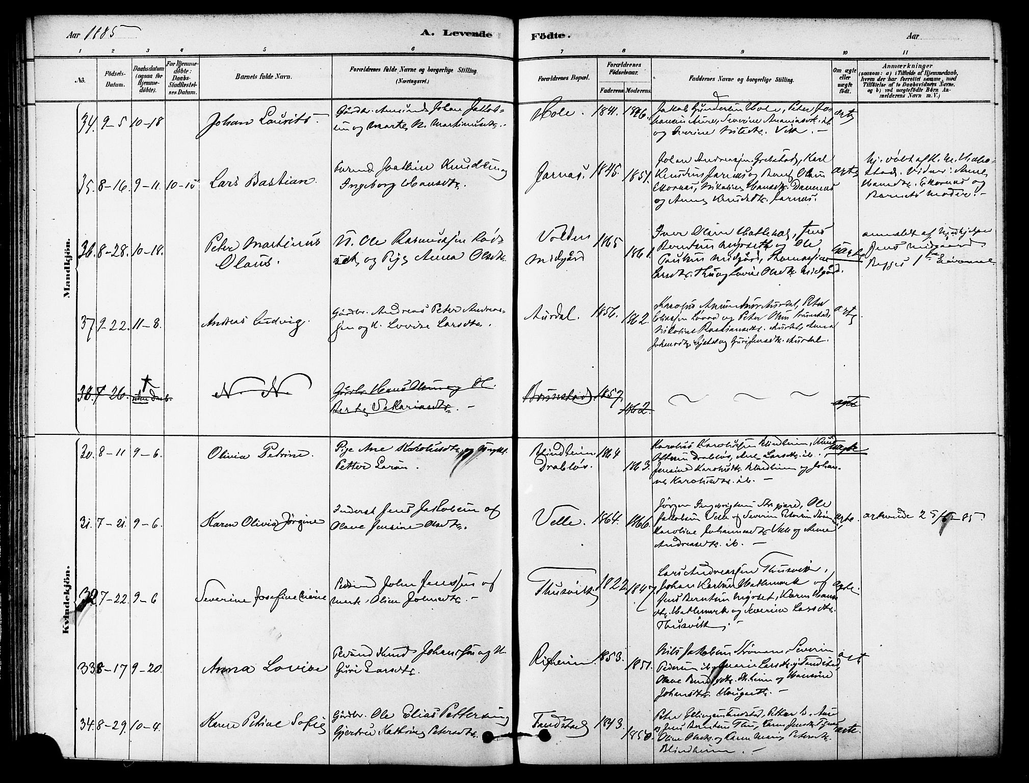 Ministerialprotokoller, klokkerbøker og fødselsregistre - Møre og Romsdal, AV/SAT-A-1454/523/L0334: Parish register (official) no. 523A01, 1878-1891