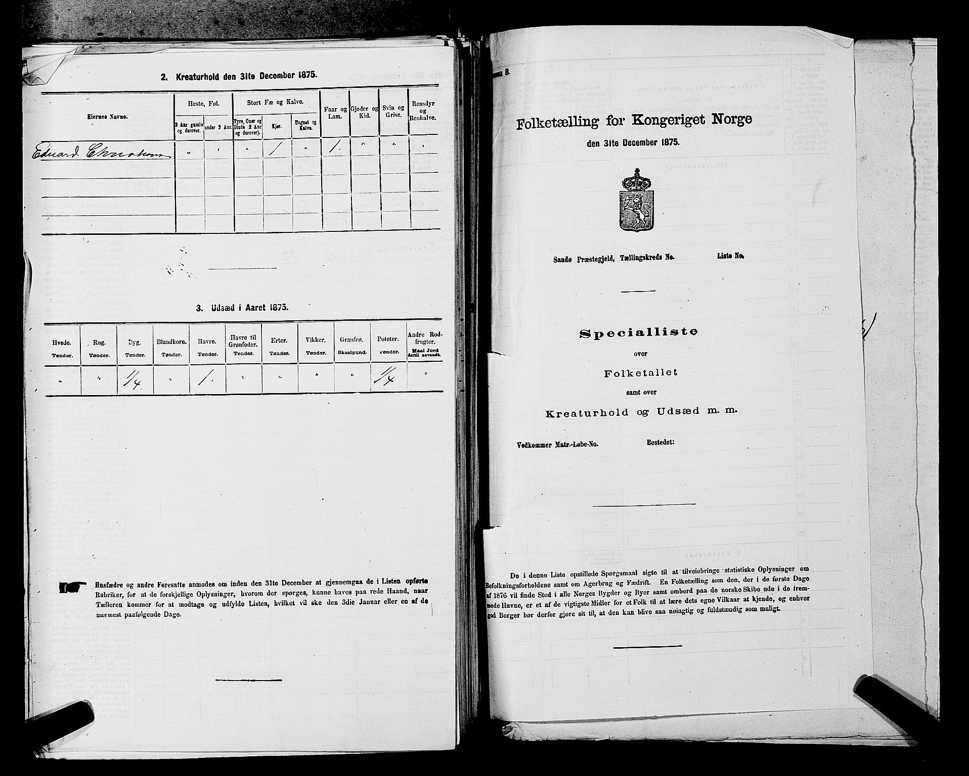 RA, 1875 census for 0229P Enebakk, 1875, p. 427