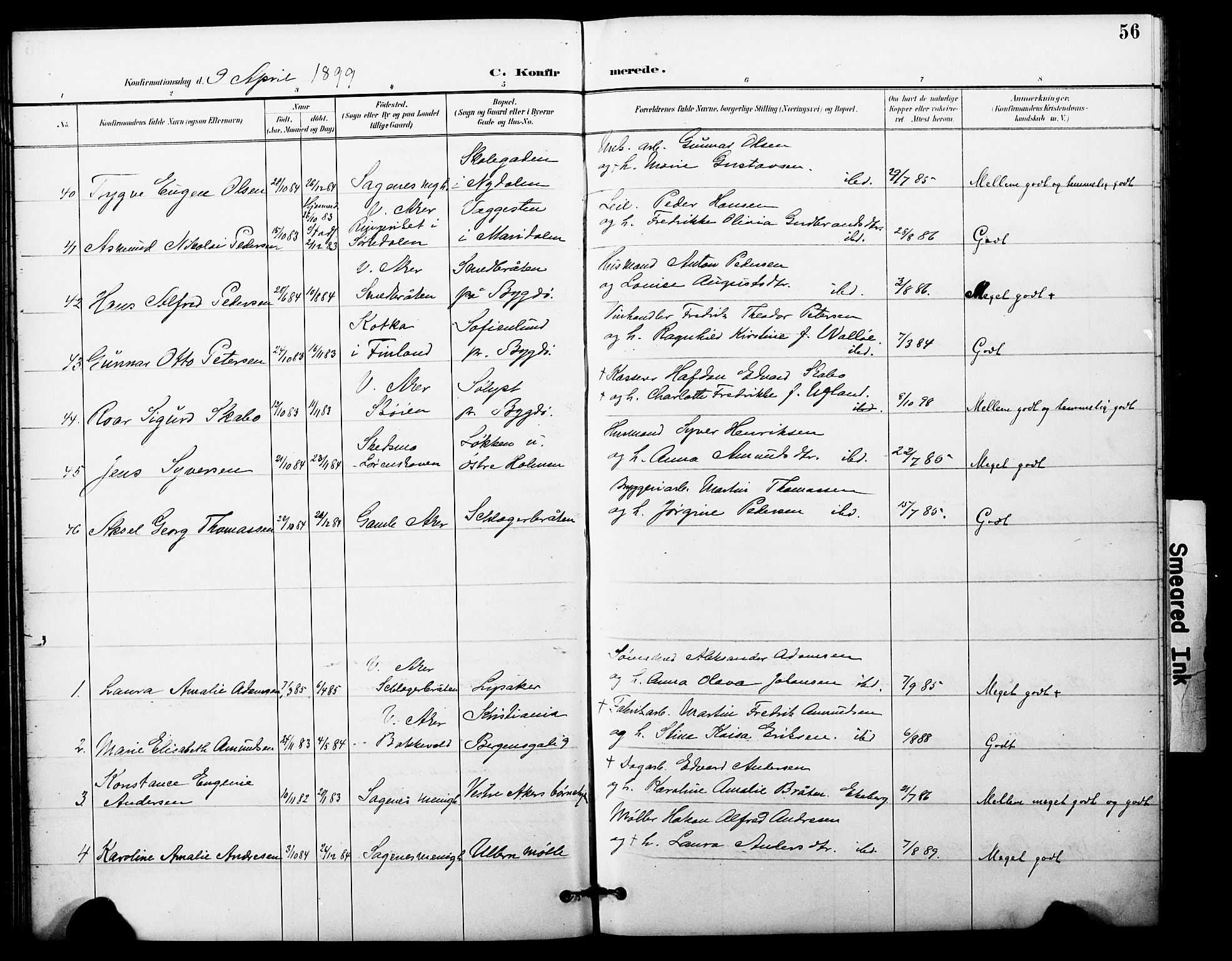 Vestre Aker prestekontor Kirkebøker, SAO/A-10025/F/Fa/L0012: Parish register (official) no. 12, 1894-1909, p. 56