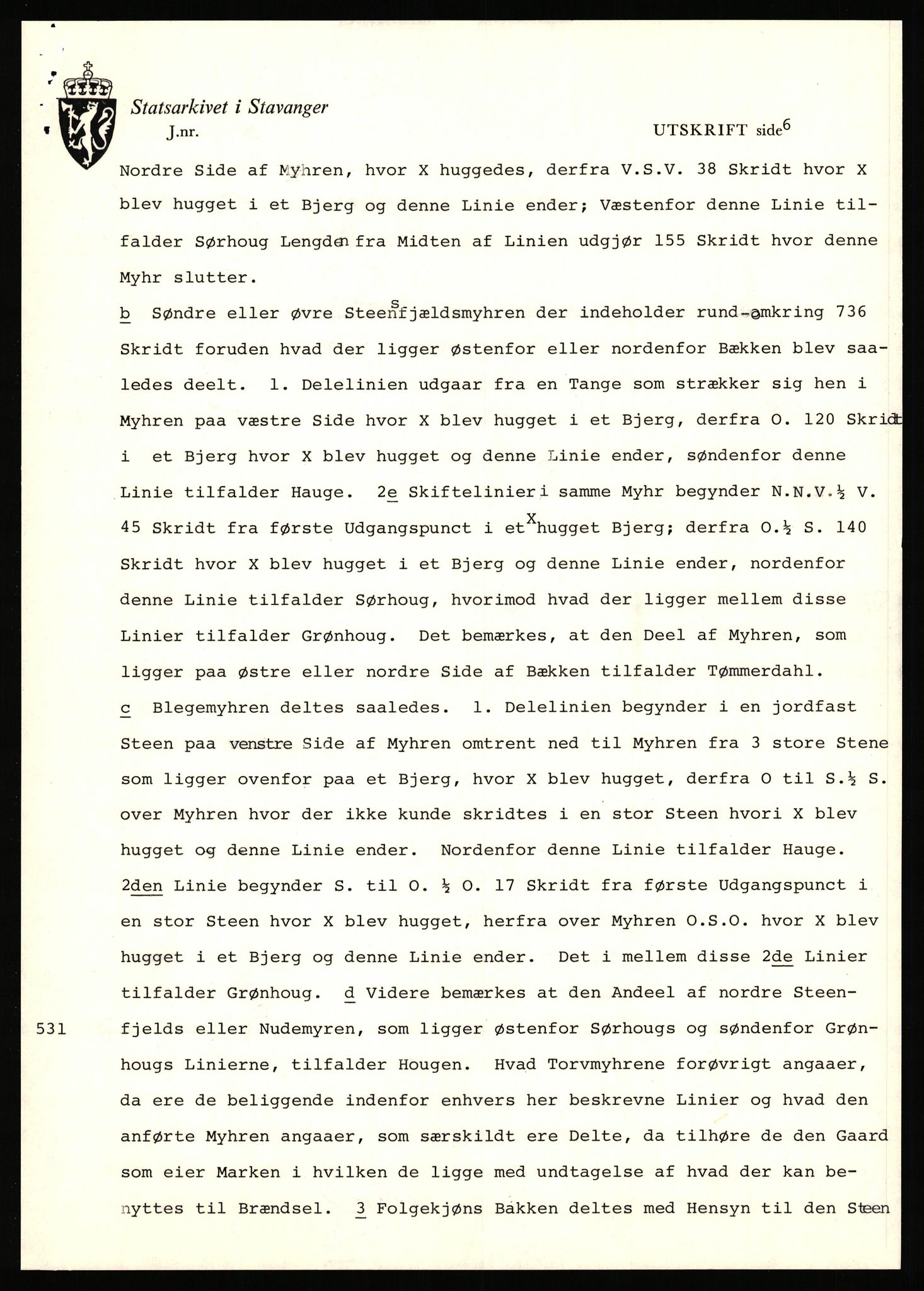 Statsarkivet i Stavanger, AV/SAST-A-101971/03/Y/Yj/L0027: Avskrifter sortert etter gårdsnavn: Gravdal - Grøtteland, 1750-1930, p. 444