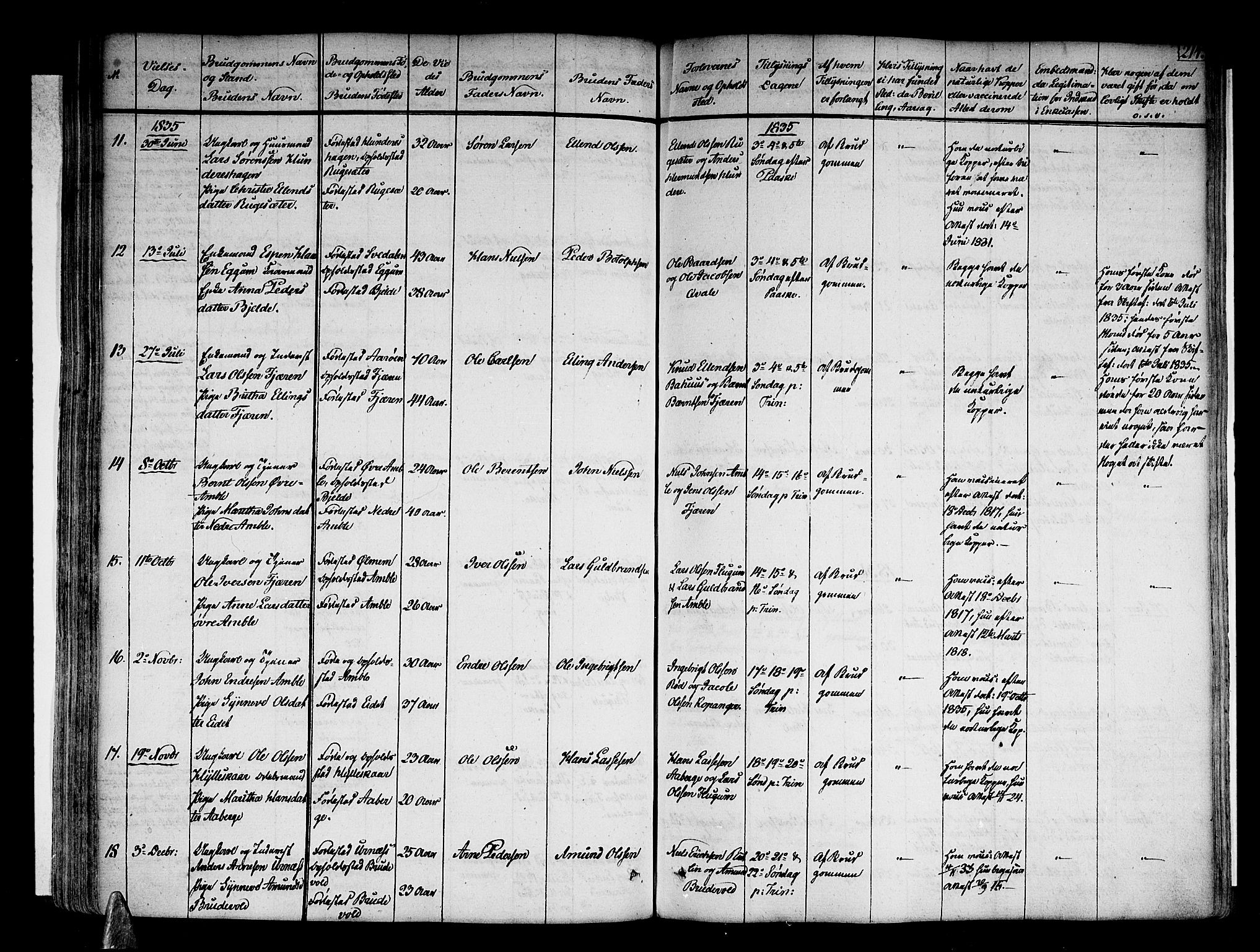 Sogndal sokneprestembete, SAB/A-81301/H/Haa/Haaa/L0010: Parish register (official) no. A 10, 1821-1838, p. 214