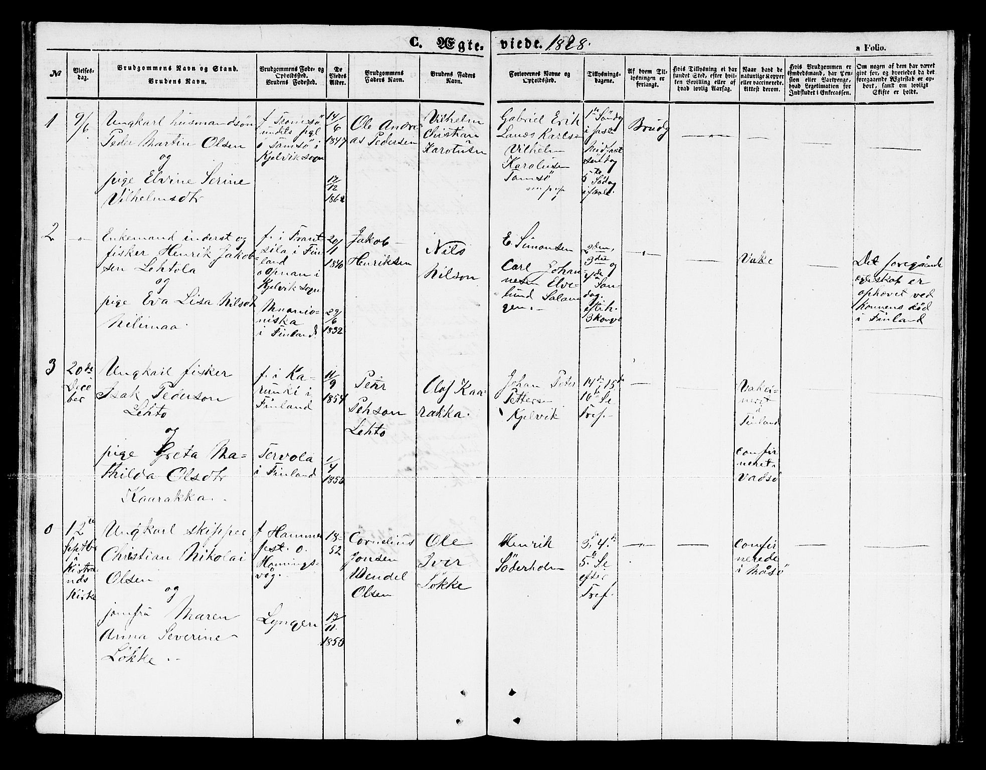 Måsøy sokneprestkontor, SATØ/S-1348/H/Hb/L0003klokker: Parish register (copy) no. 3, 1861-1886