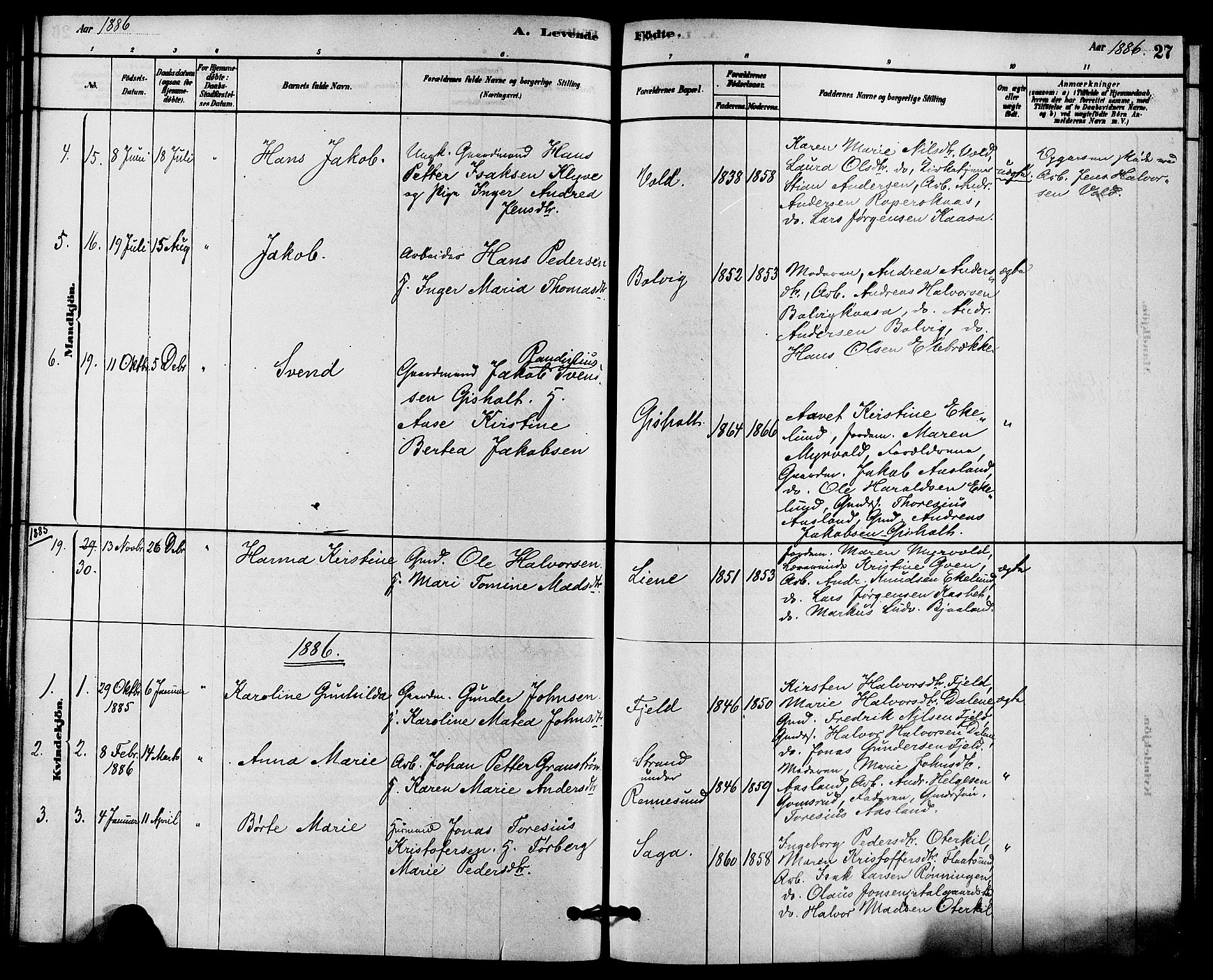 Solum kirkebøker, SAKO/A-306/F/Fc/L0001: Parish register (official) no. III 1, 1877-1891, p. 27