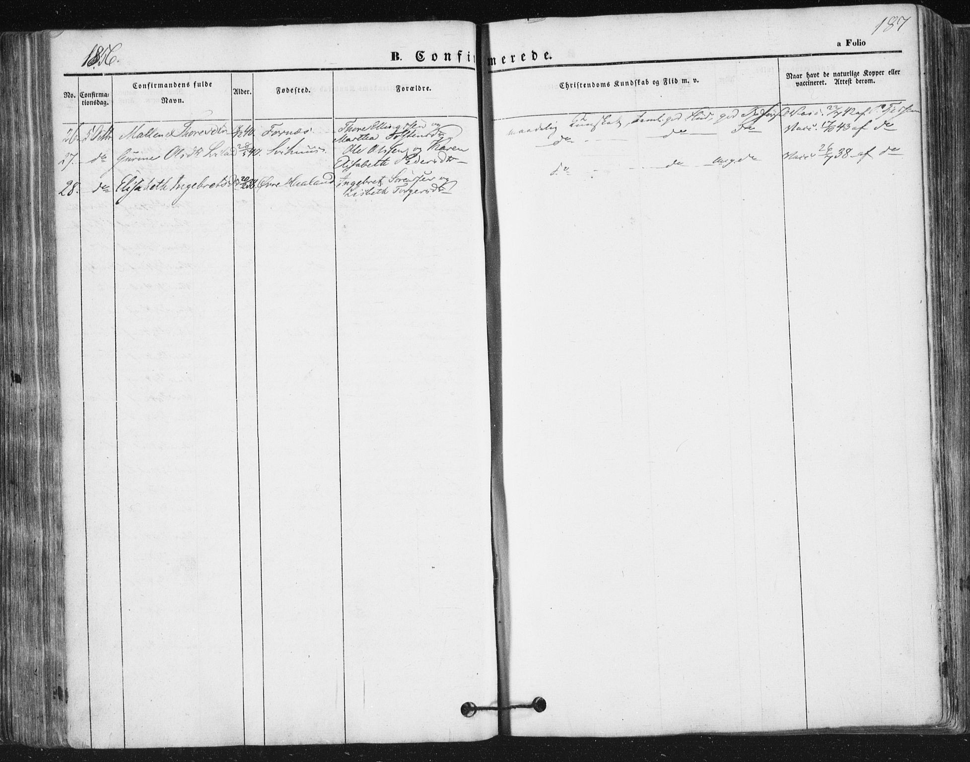 Høyland sokneprestkontor, AV/SAST-A-101799/001/30BA/L0008: Parish register (official) no. A 8, 1841-1856, p. 187