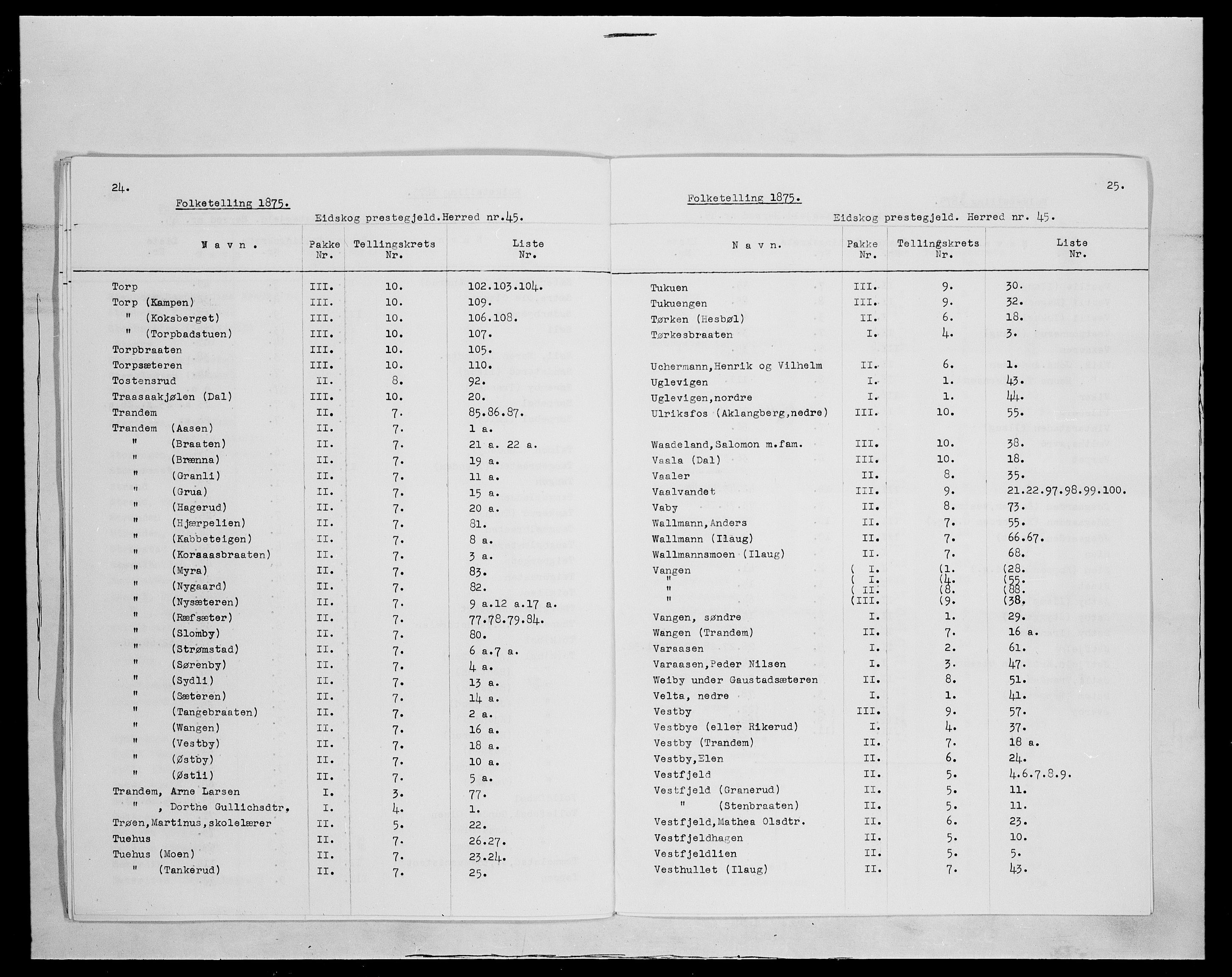 SAH, 1875 census for 0420P Eidskog, 1875, p. 13