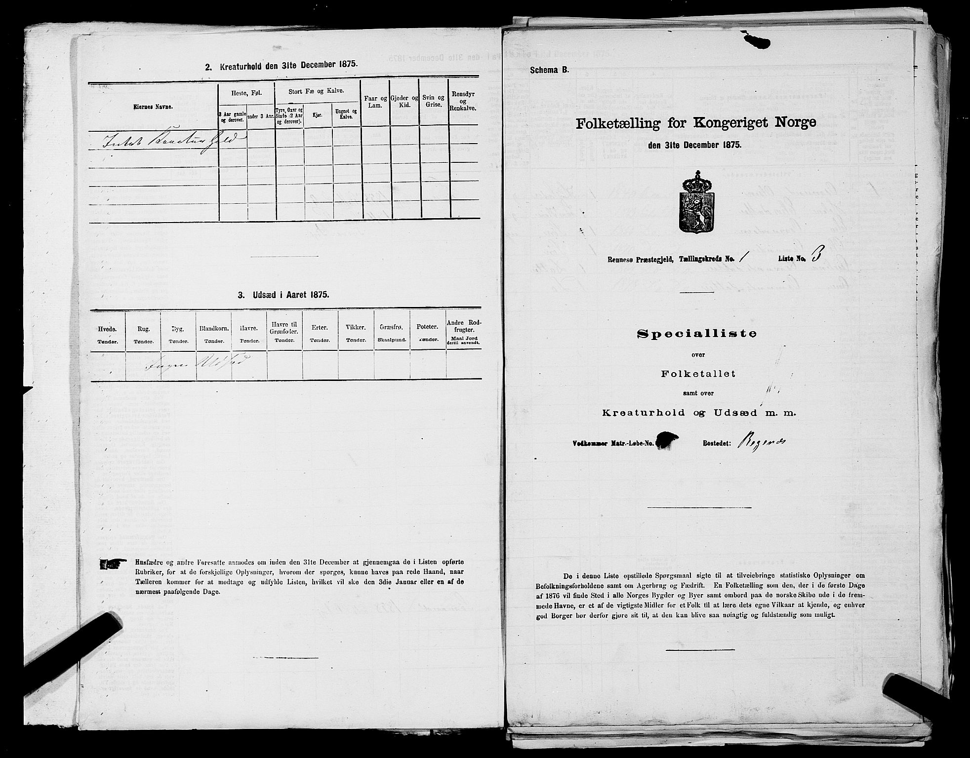 SAST, 1875 census for 1142P Rennesøy, 1875, p. 41