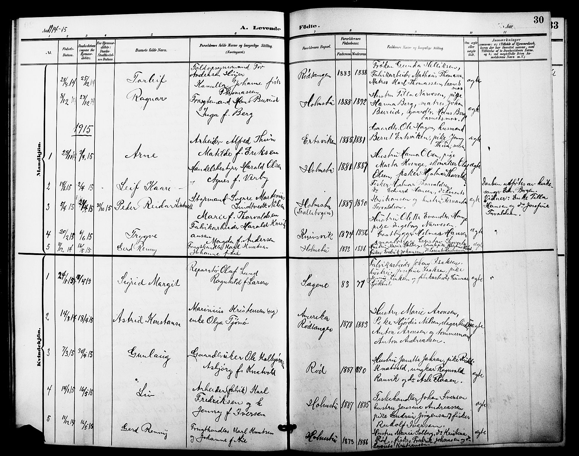 Hurum kirkebøker, SAKO/A-229/G/Gc/L0001: Parish register (copy) no. III 1, 1901-1925, p. 30