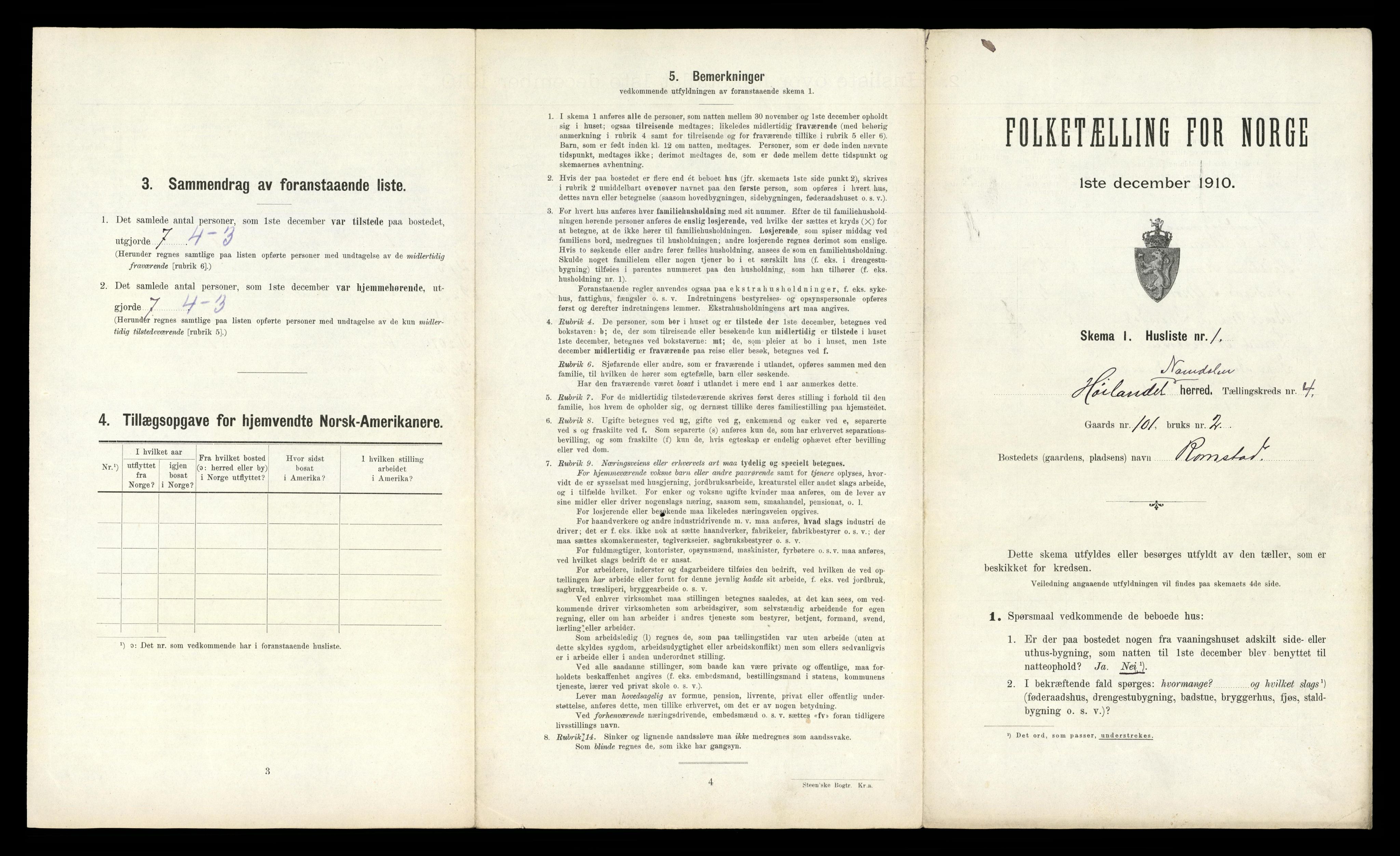 RA, 1910 census for Høylandet, 1910, p. 238