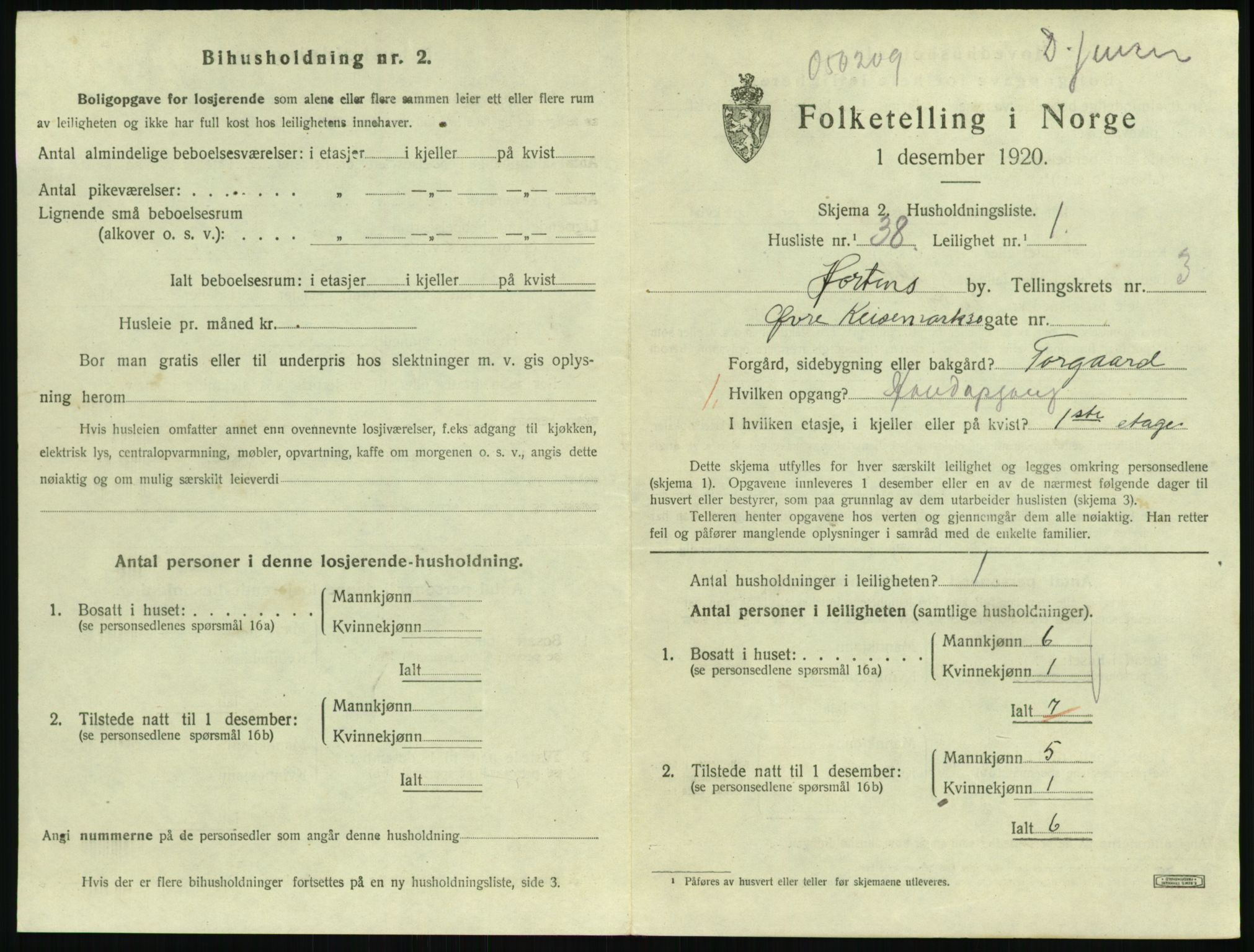 SAKO, 1920 census for Horten, 1920, p. 4261