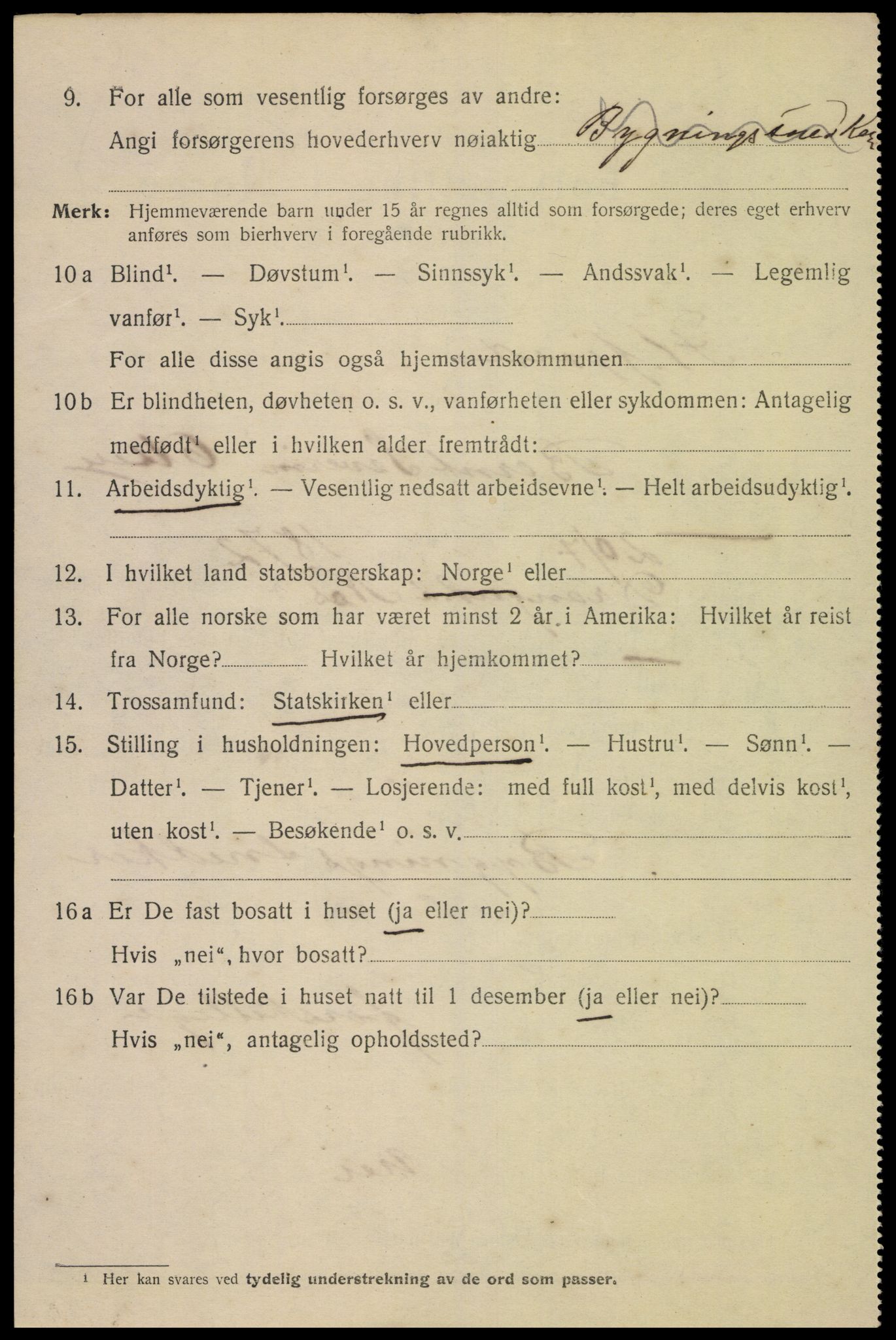 SAK, 1920 census for Flekkefjord, 1920, p. 3425