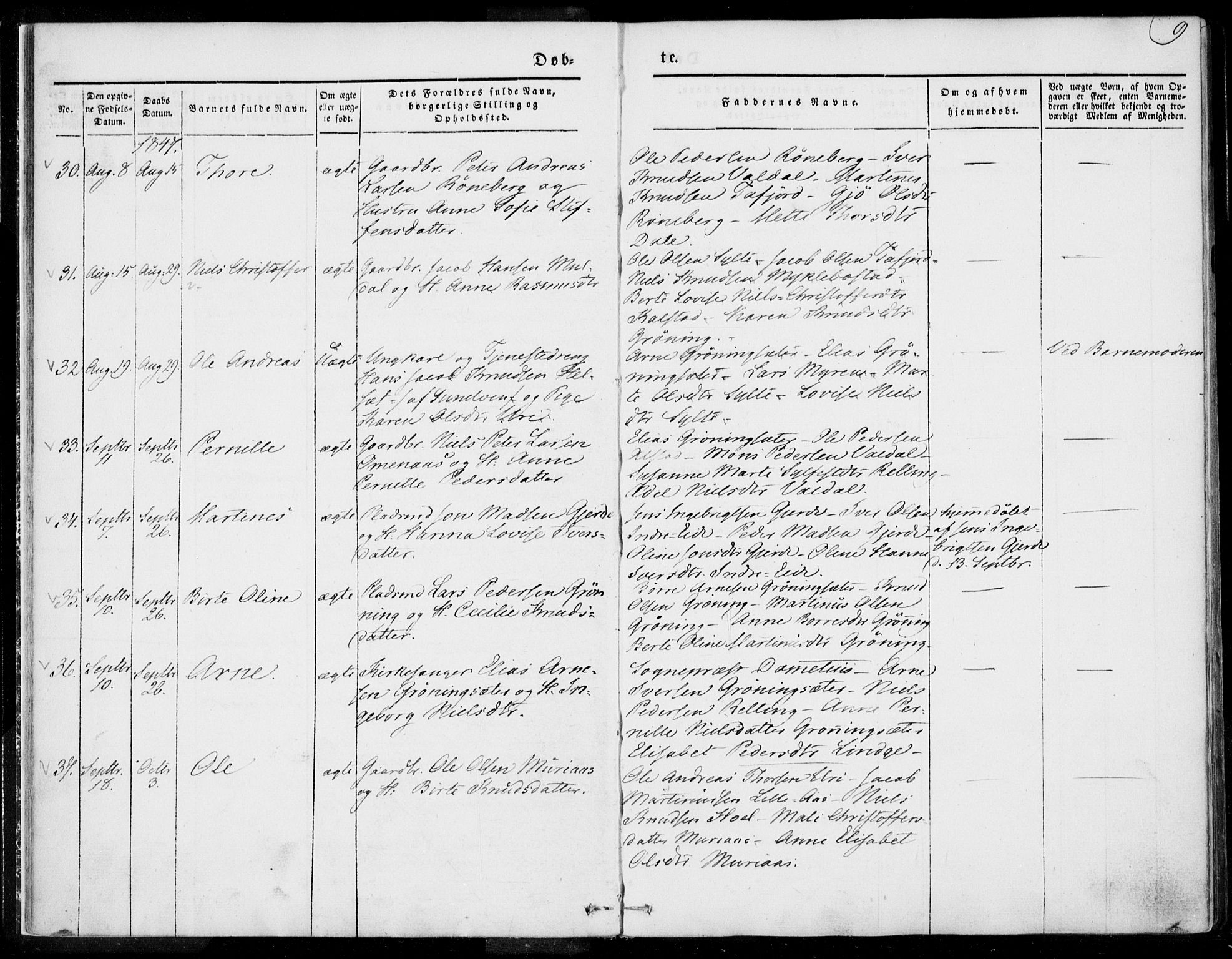 Ministerialprotokoller, klokkerbøker og fødselsregistre - Møre og Romsdal, AV/SAT-A-1454/519/L0249: Parish register (official) no. 519A08, 1846-1868, p. 9