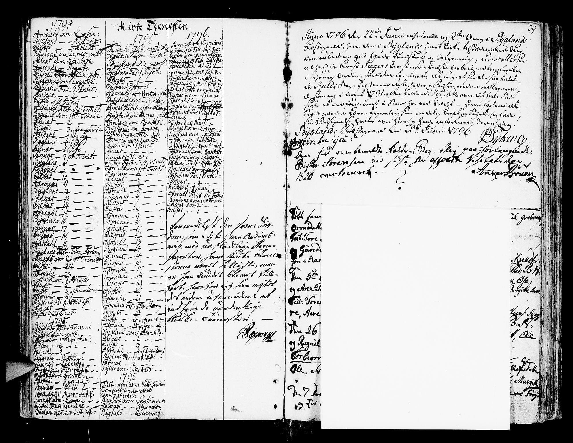 Bygland sokneprestkontor, SAK/1111-0006/F/Fa/Fab/L0002: Parish register (official) no. A 2, 1766-1816, p. 38