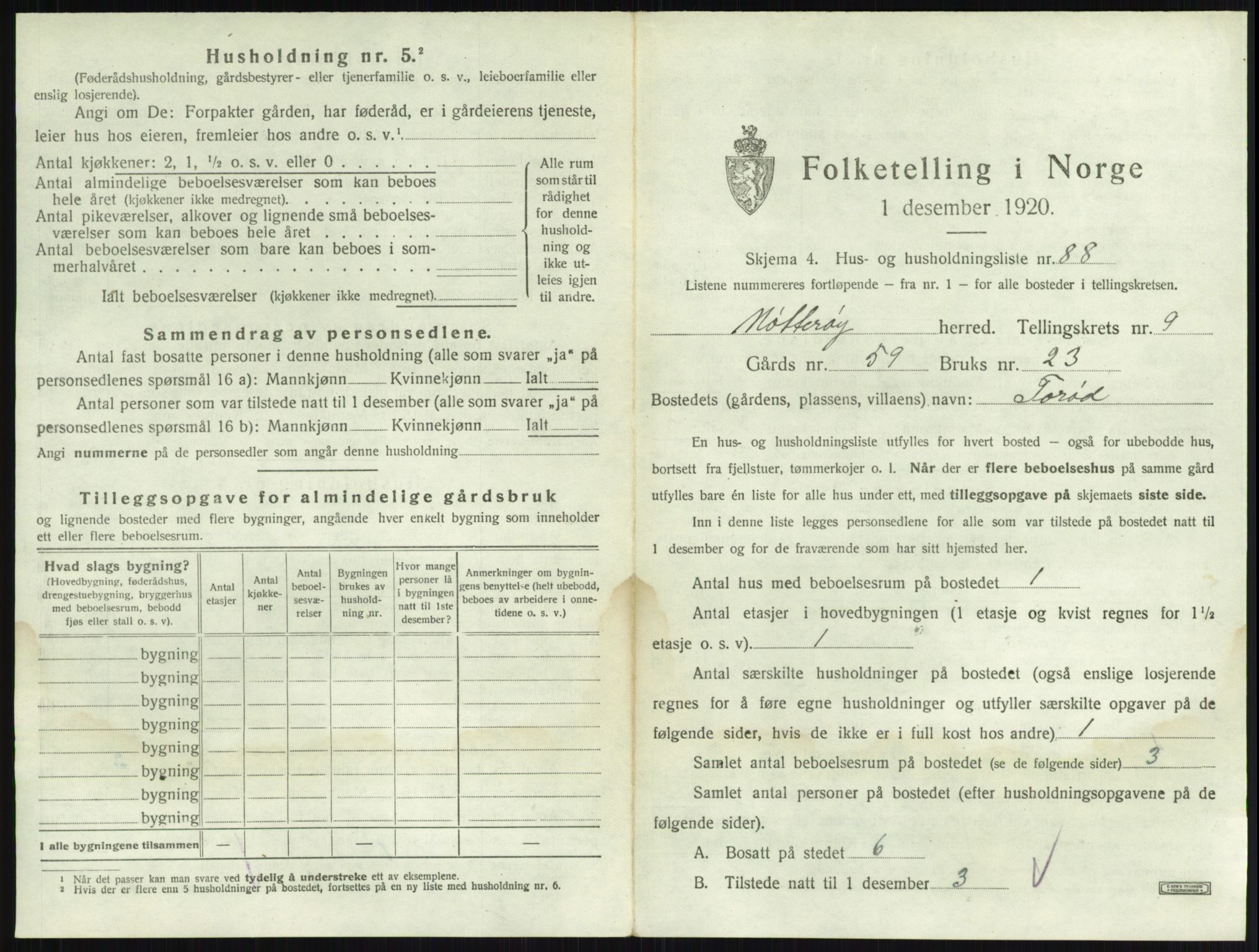 SAKO, 1920 census for Nøtterøy, 1920, p. 1912