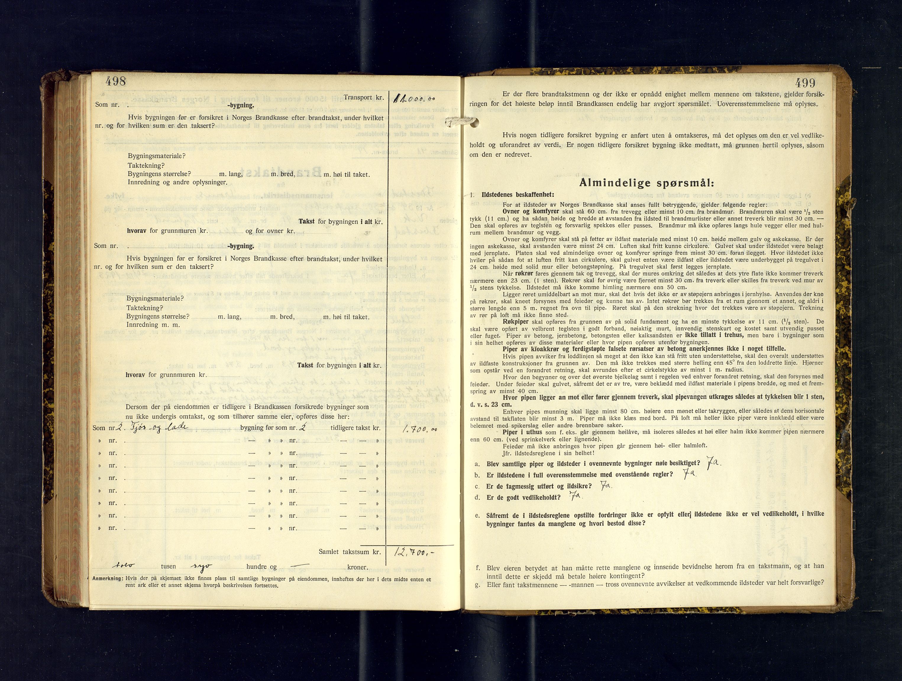 Ibestad lensmannskontor, SATØ/S-1499/F/Fv/Fvh/L0284: Branntakstprotokoller, 1937-1939, p. 498-499