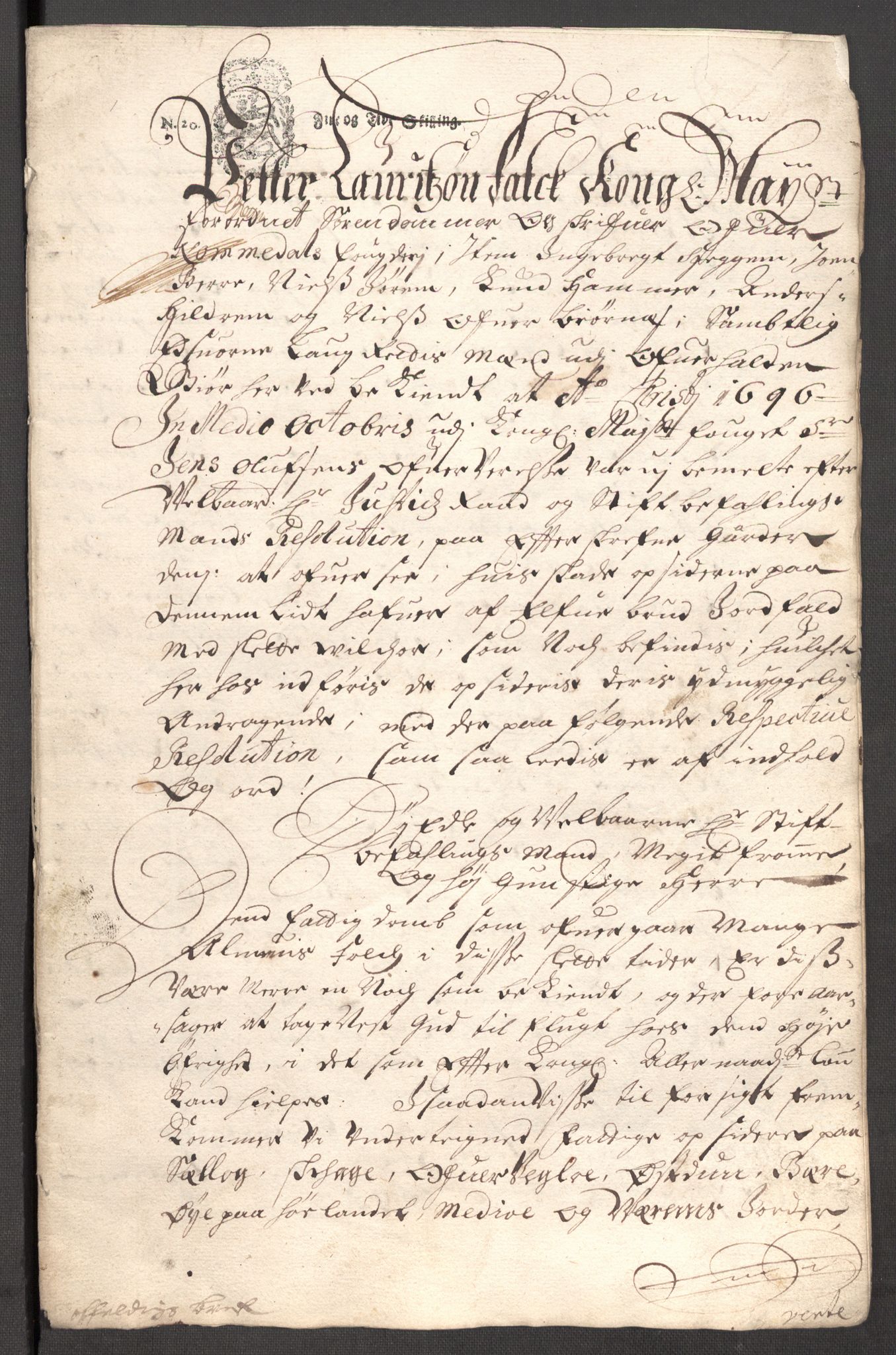 Rentekammeret inntil 1814, Reviderte regnskaper, Fogderegnskap, AV/RA-EA-4092/R64/L4425: Fogderegnskap Namdal, 1696-1698, p. 93