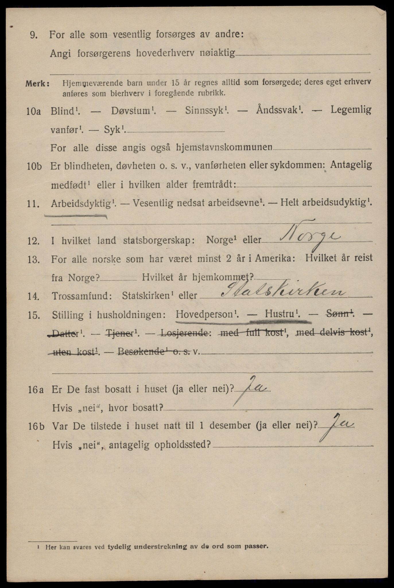 SAT, 1920 census for Trondheim, 1920, p. 132679