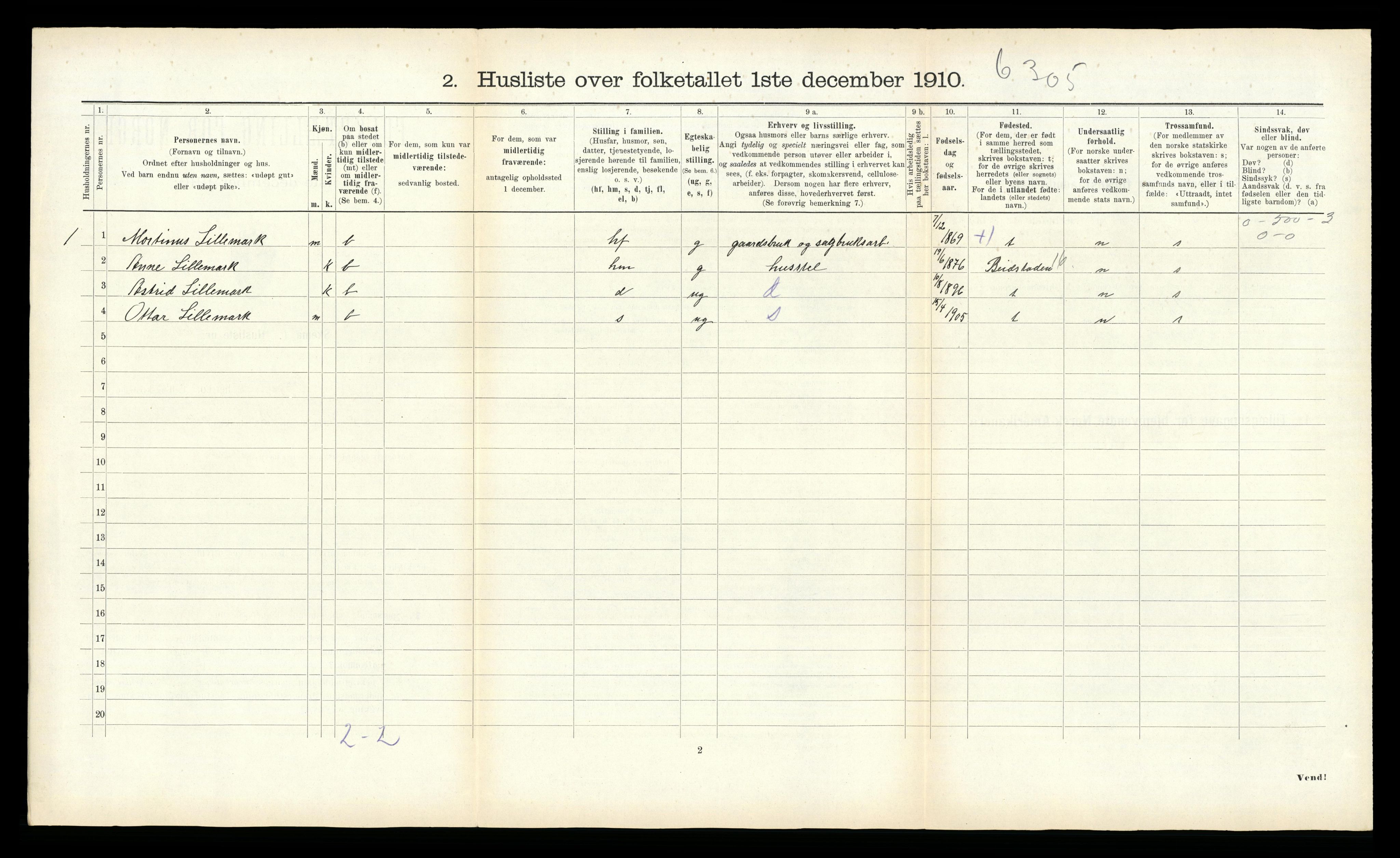 RA, 1910 census for Egge, 1910, p. 372