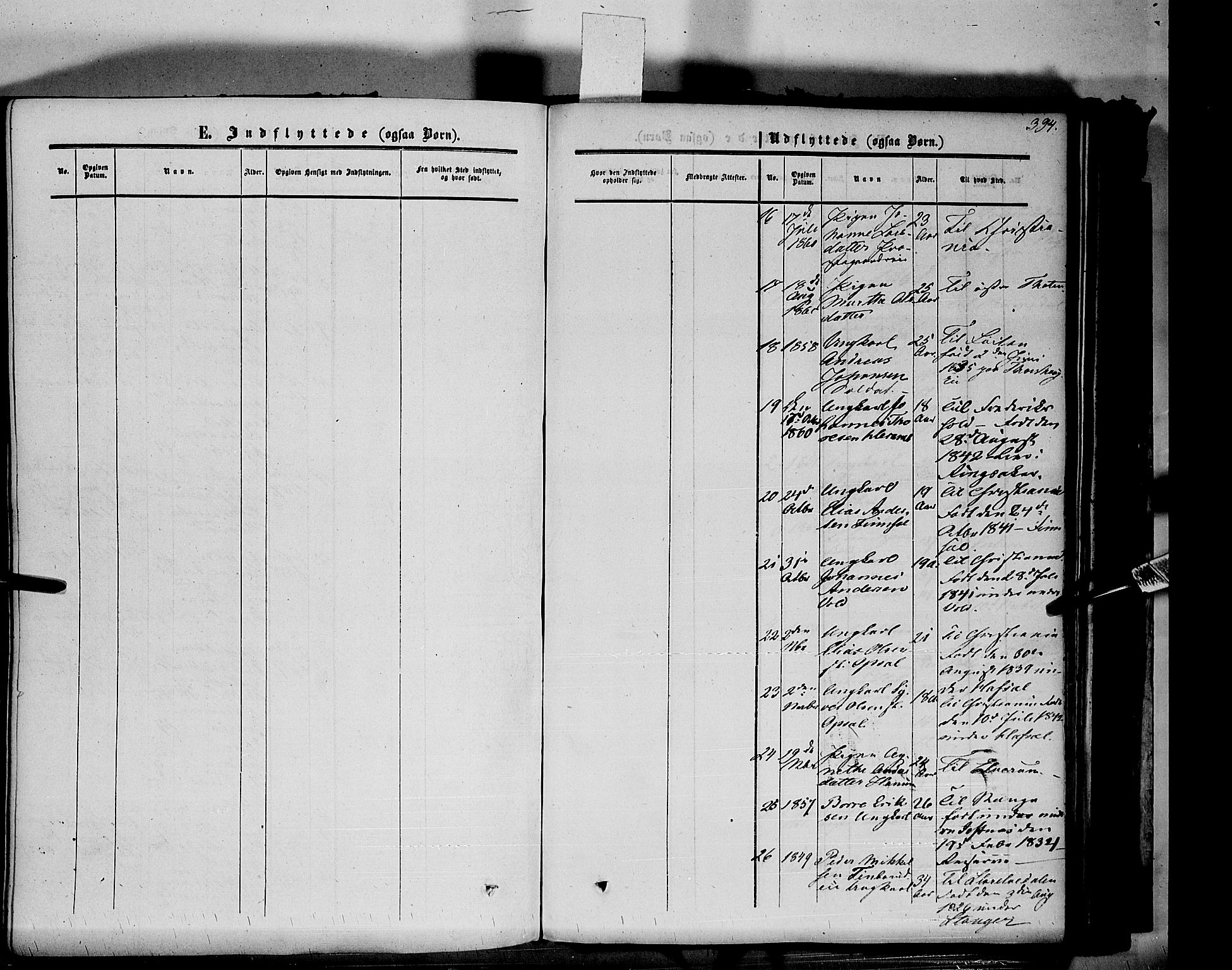 Vang prestekontor, Hedmark, SAH/PREST-008/H/Ha/Haa/L0012: Parish register (official) no. 12, 1855-1870, p. 394