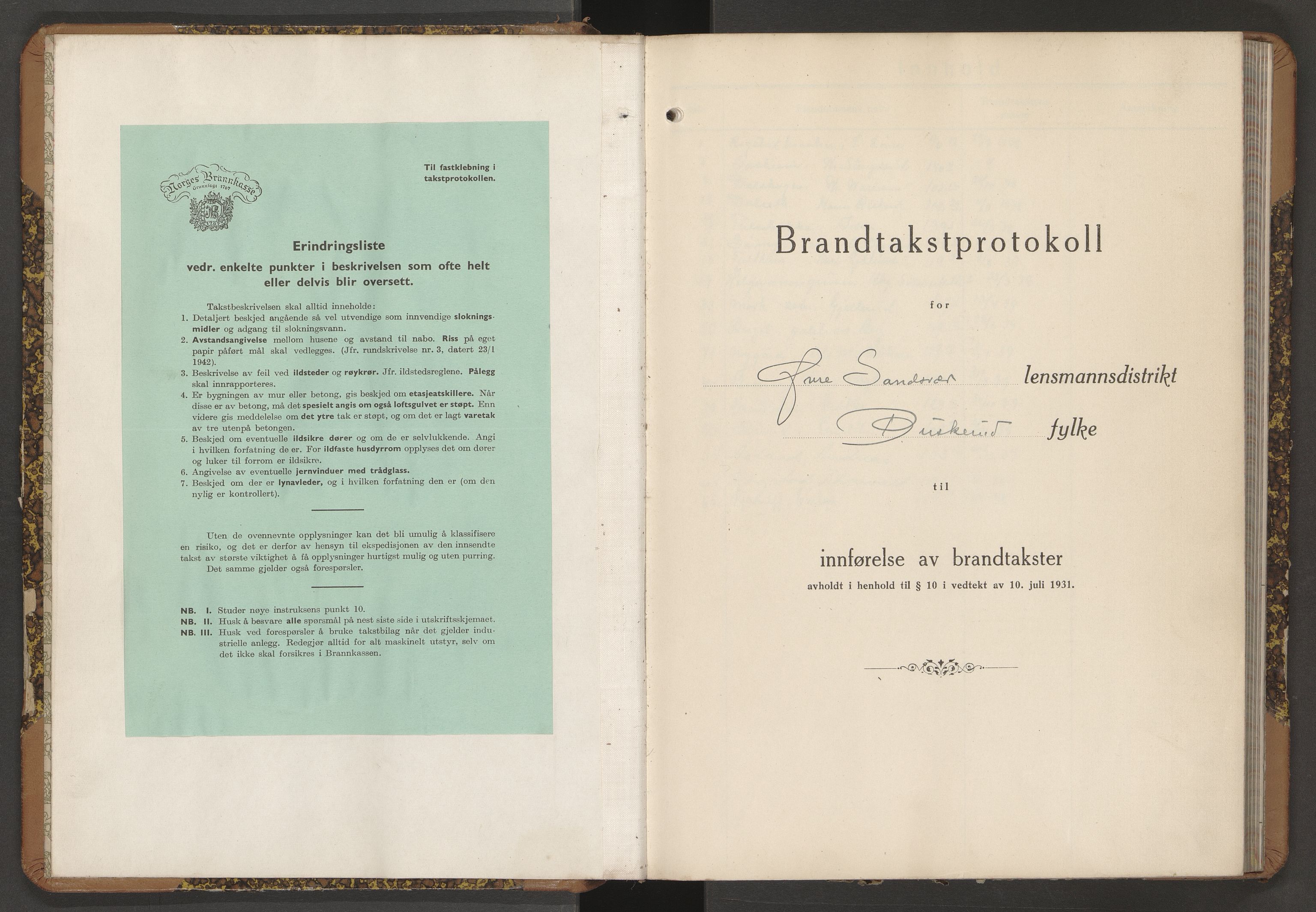 Øvre Sandsvær lensmannskontor, AV/SAKO-A-514/Y/Yc/Ycb/L0006: Skjematakstprotokoll, 1938-1956