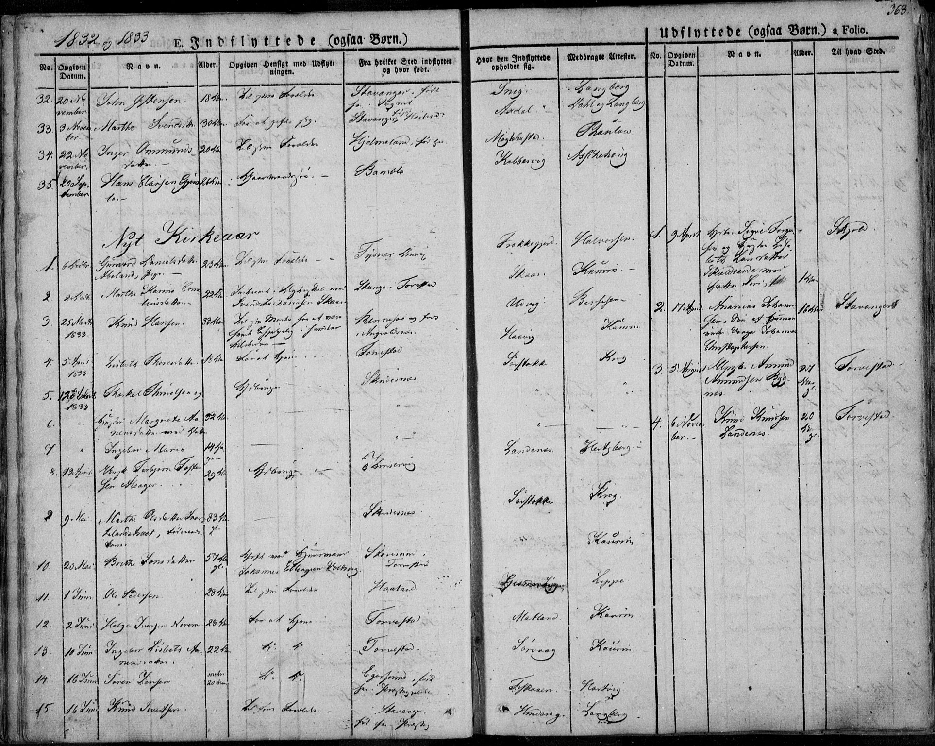 Avaldsnes sokneprestkontor, SAST/A -101851/H/Ha/Haa/L0005: Parish register (official) no. A 5.2, 1825-1841, p. 368