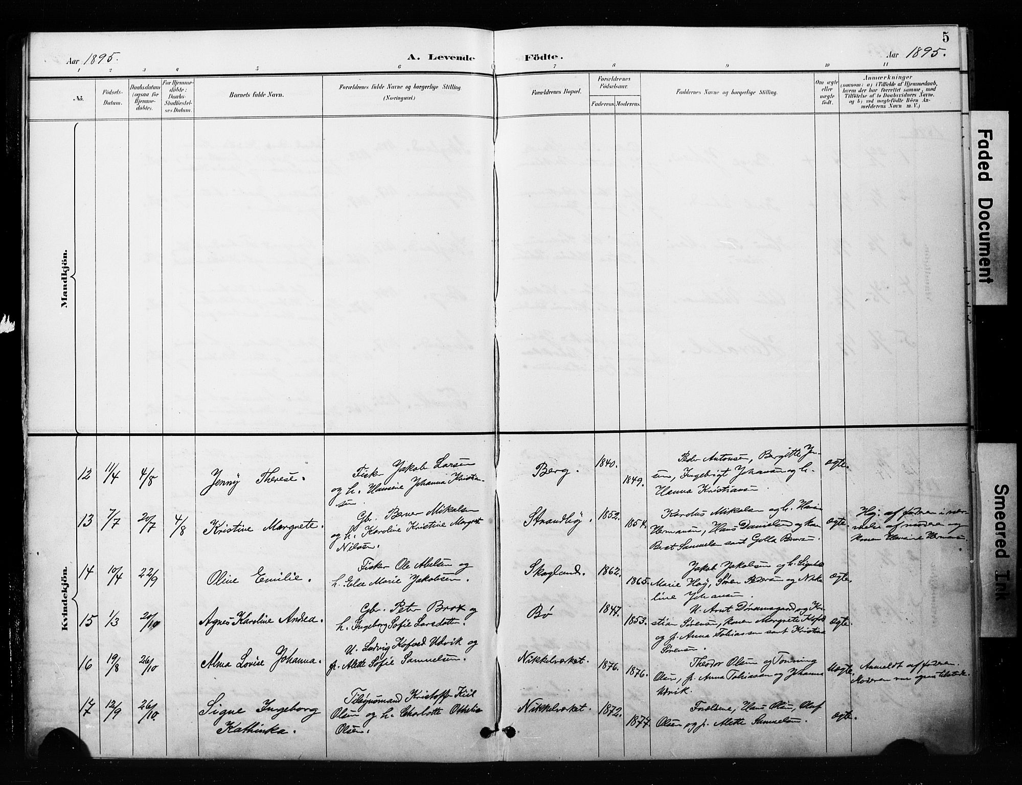 Berg sokneprestkontor, SATØ/S-1318/G/Ga/Gaa/L0005kirke: Parish register (official) no. 5, 1894-1905, p. 5
