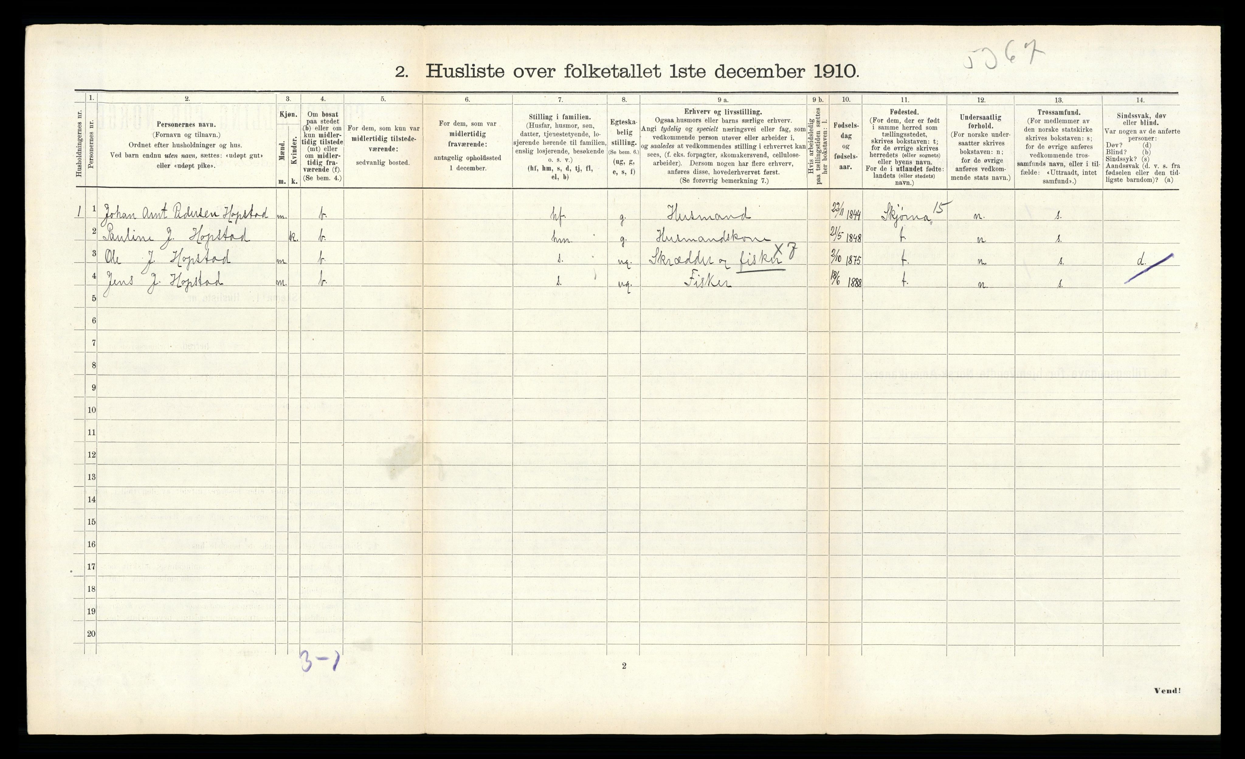 RA, 1910 census for Roan, 1910, p. 233