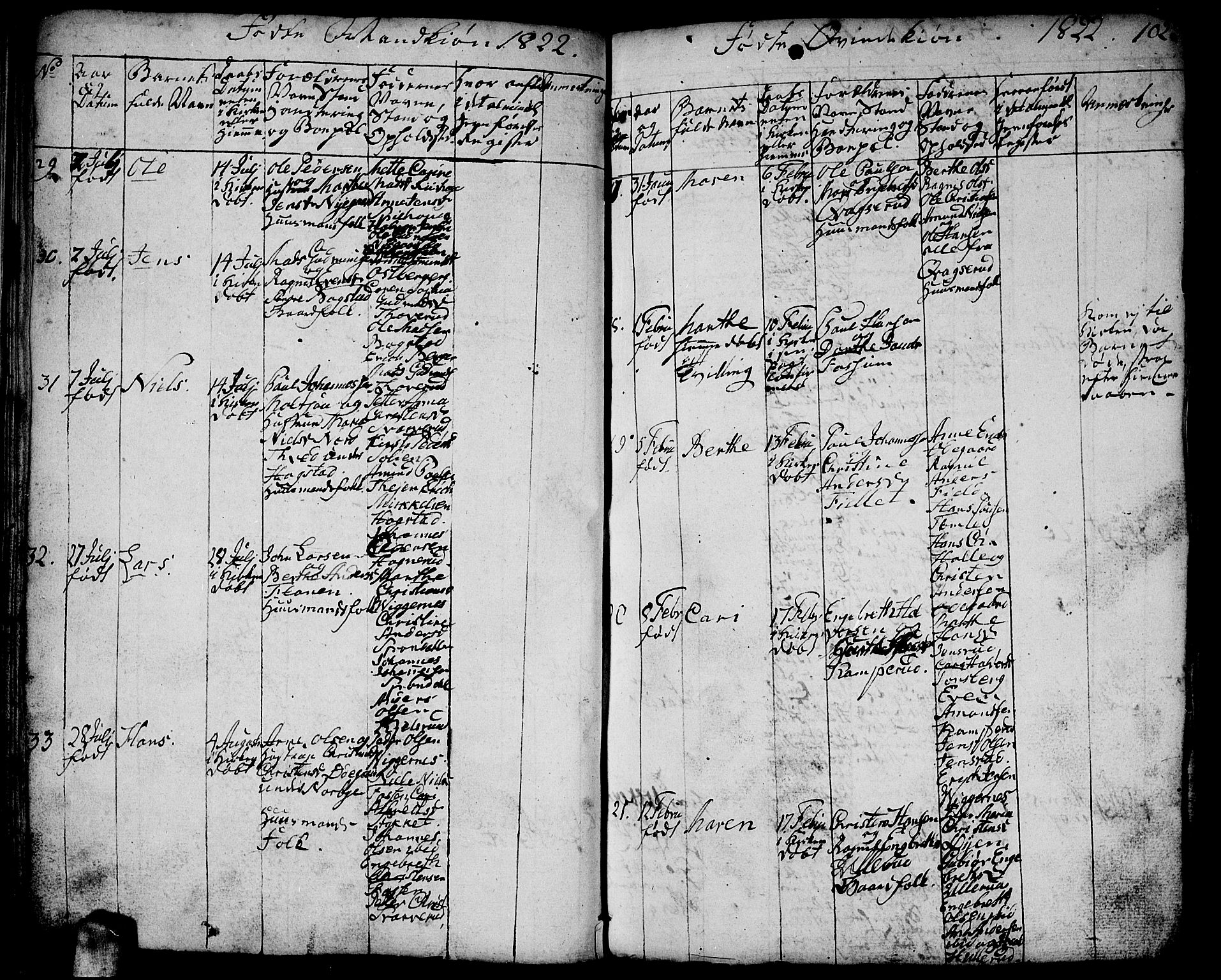 Aurskog prestekontor Kirkebøker, SAO/A-10304a/F/Fa/L0005: Parish register (official) no. I 5, 1814-1829, p. 102