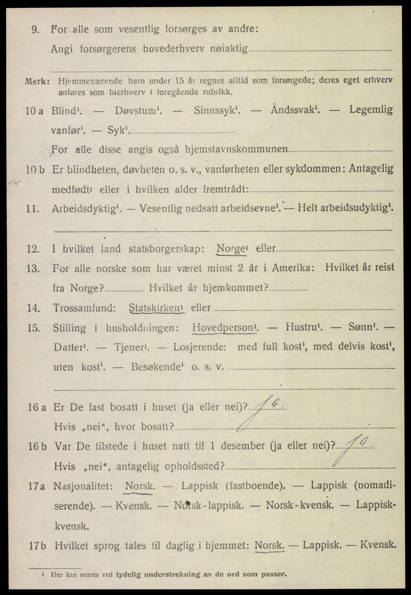 SAT, 1920 census for Åsen, 1920, p. 1903