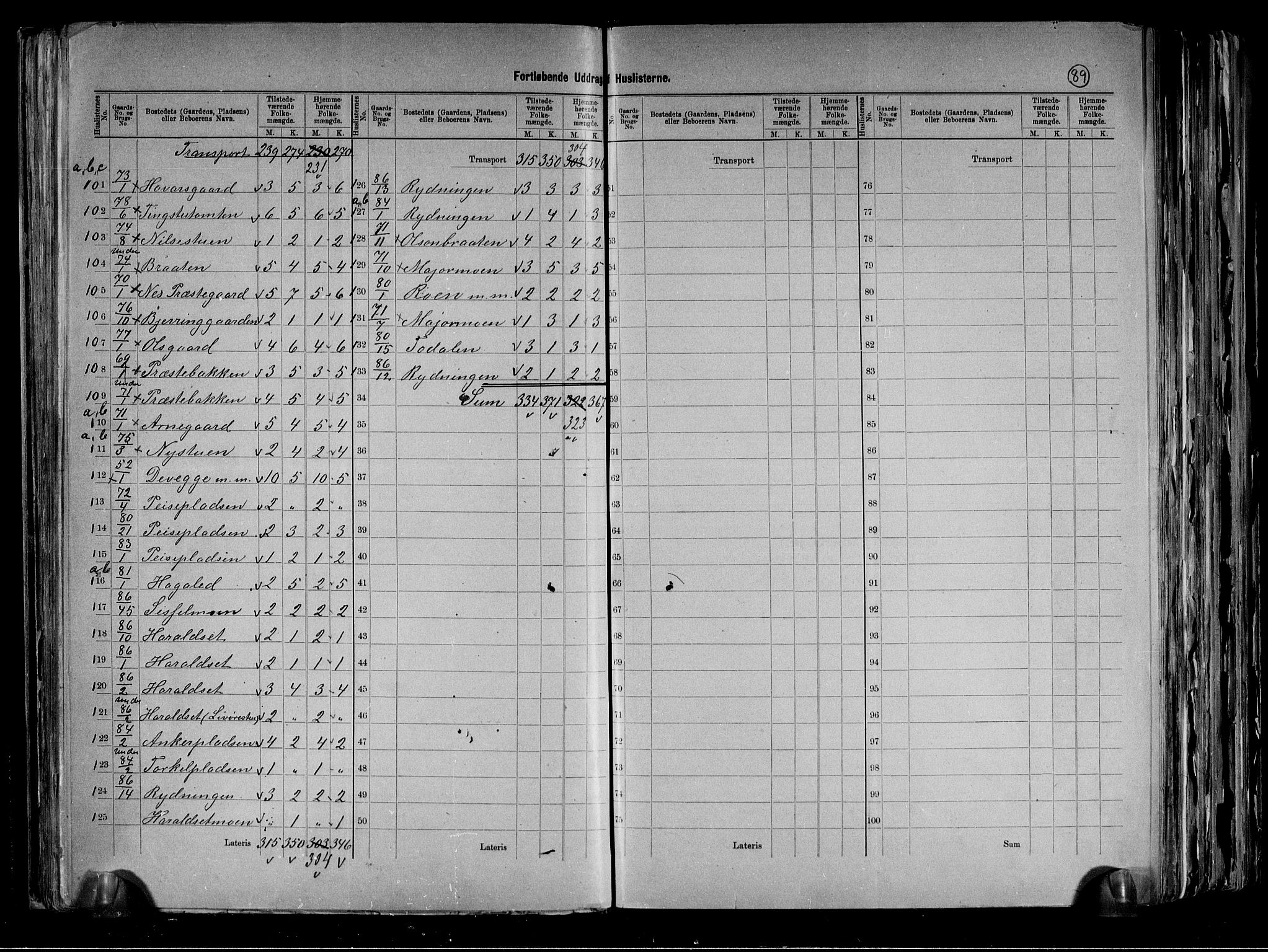 RA, 1891 census for 0616 Nes, 1891, p. 9