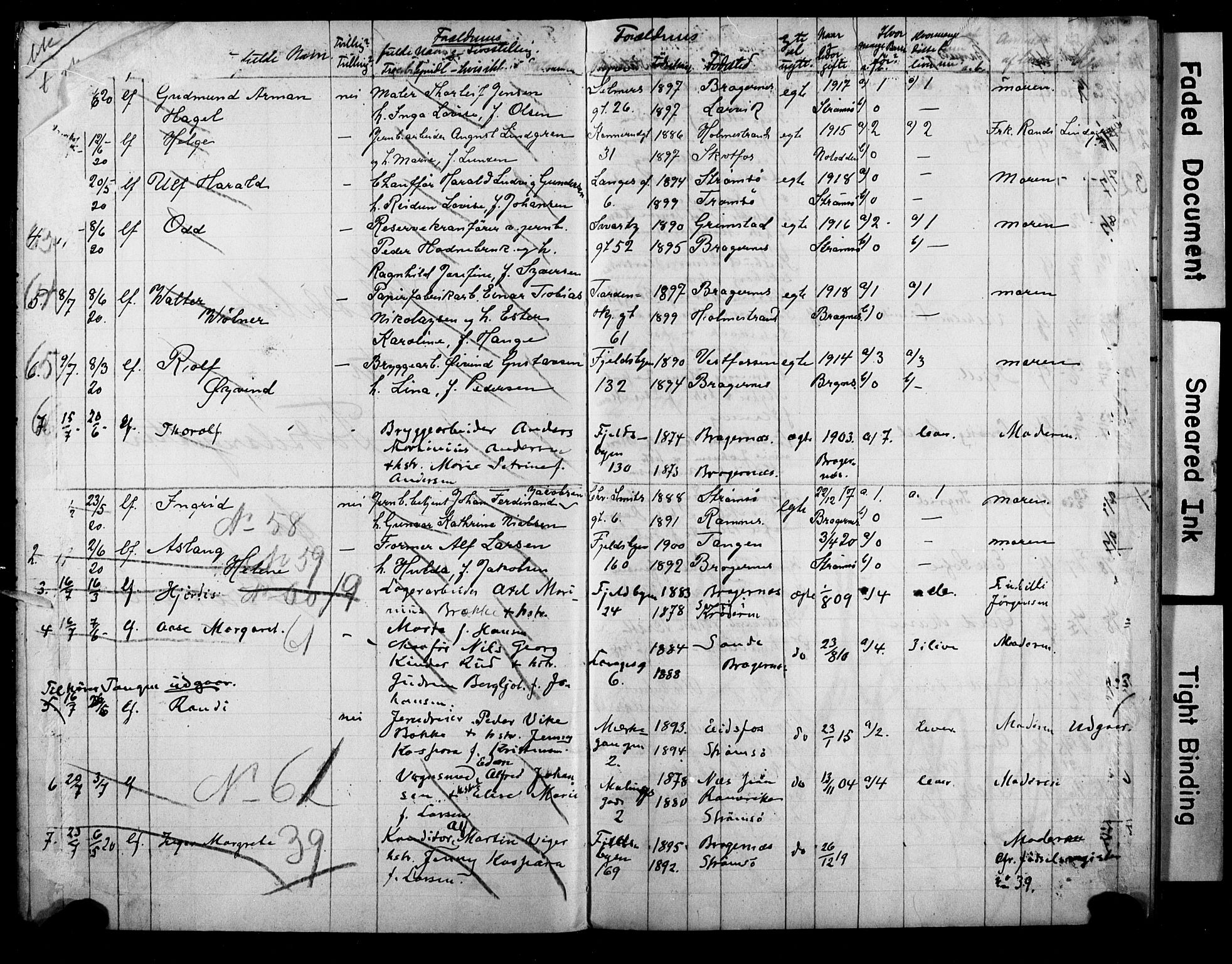 Strømsø kirkebøker, AV/SAKO-A-246/Y/Ya/L0009: Parish register draft no. I 9, 1920-1925