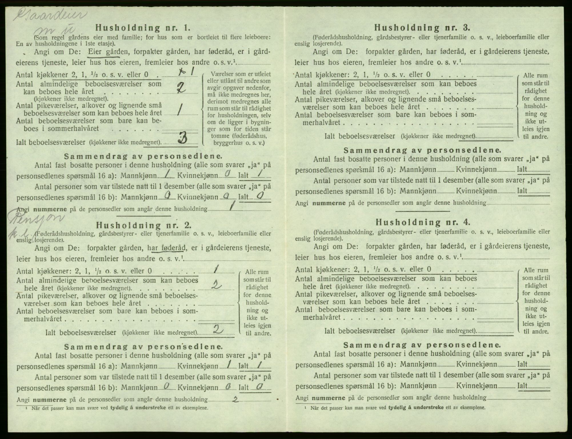 SAB, 1920 census for Granvin, 1920, p. 156