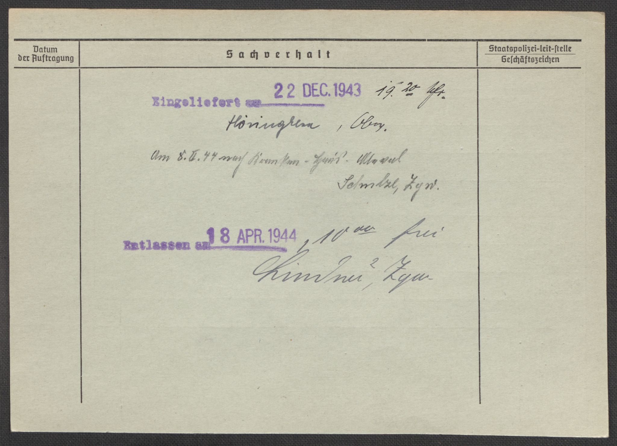 Befehlshaber der Sicherheitspolizei und des SD, AV/RA-RAFA-5969/E/Ea/Eaa/L0008: Register over norske fanger i Møllergata 19: Oelze-Ru, 1940-1945, p. 37