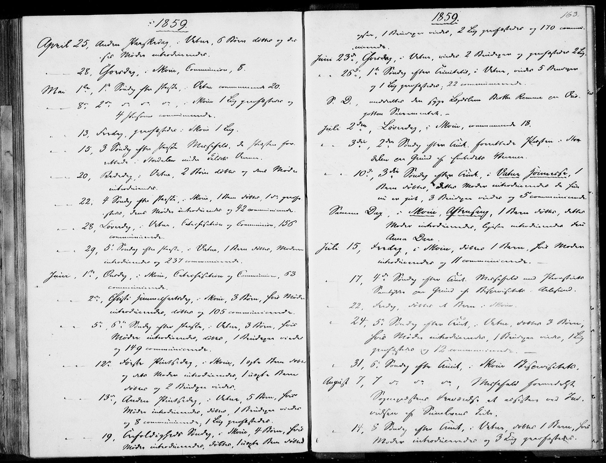 Ministerialprotokoller, klokkerbøker og fødselsregistre - Møre og Romsdal, SAT/A-1454/524/L0354: Parish register (official) no. 524A06, 1857-1863, p. 163